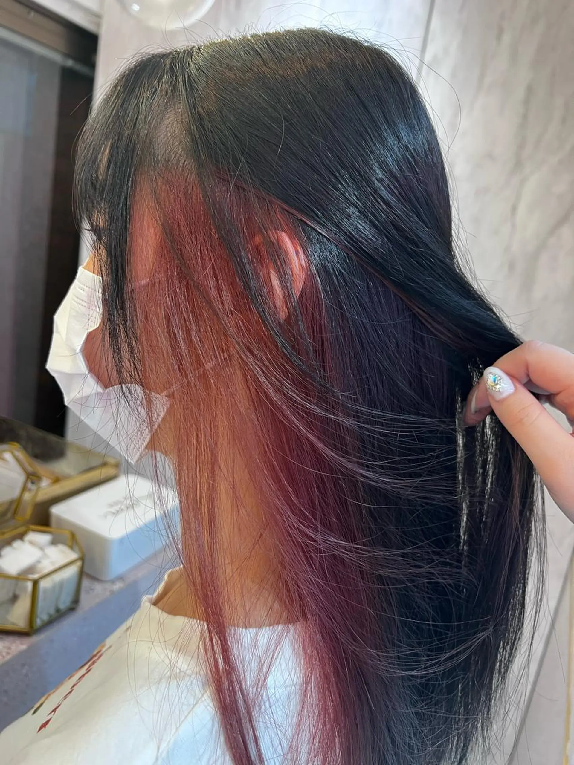 ロング 韓国風ヘア ヘアカラー トリートメント 🎀しゅな/韓国 レイヤー/透明感♡のヘアスタイル