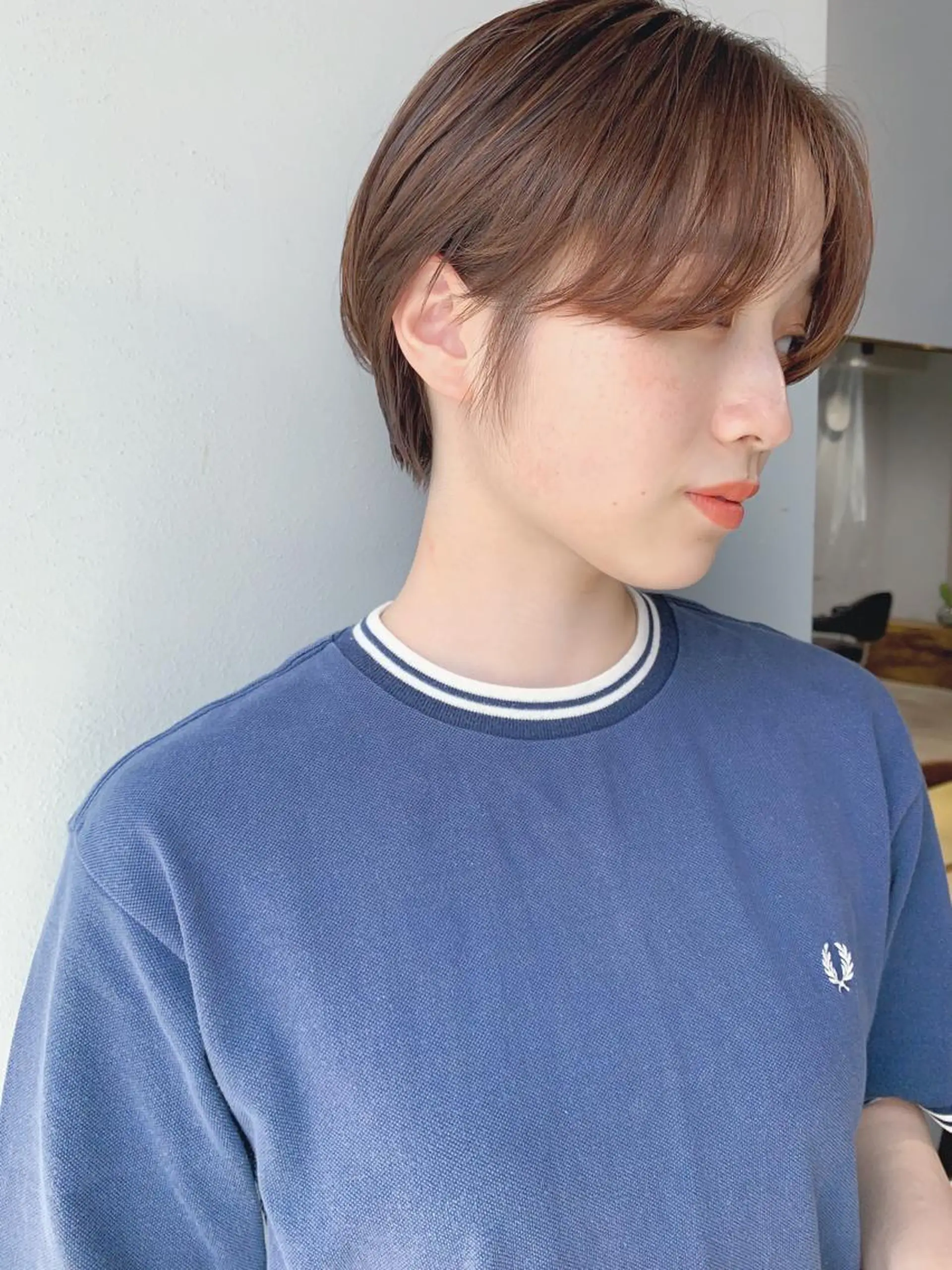 ショート カラー ボブパーマコテ巻き風 パーマNo1深江秀平のヘアスタイル