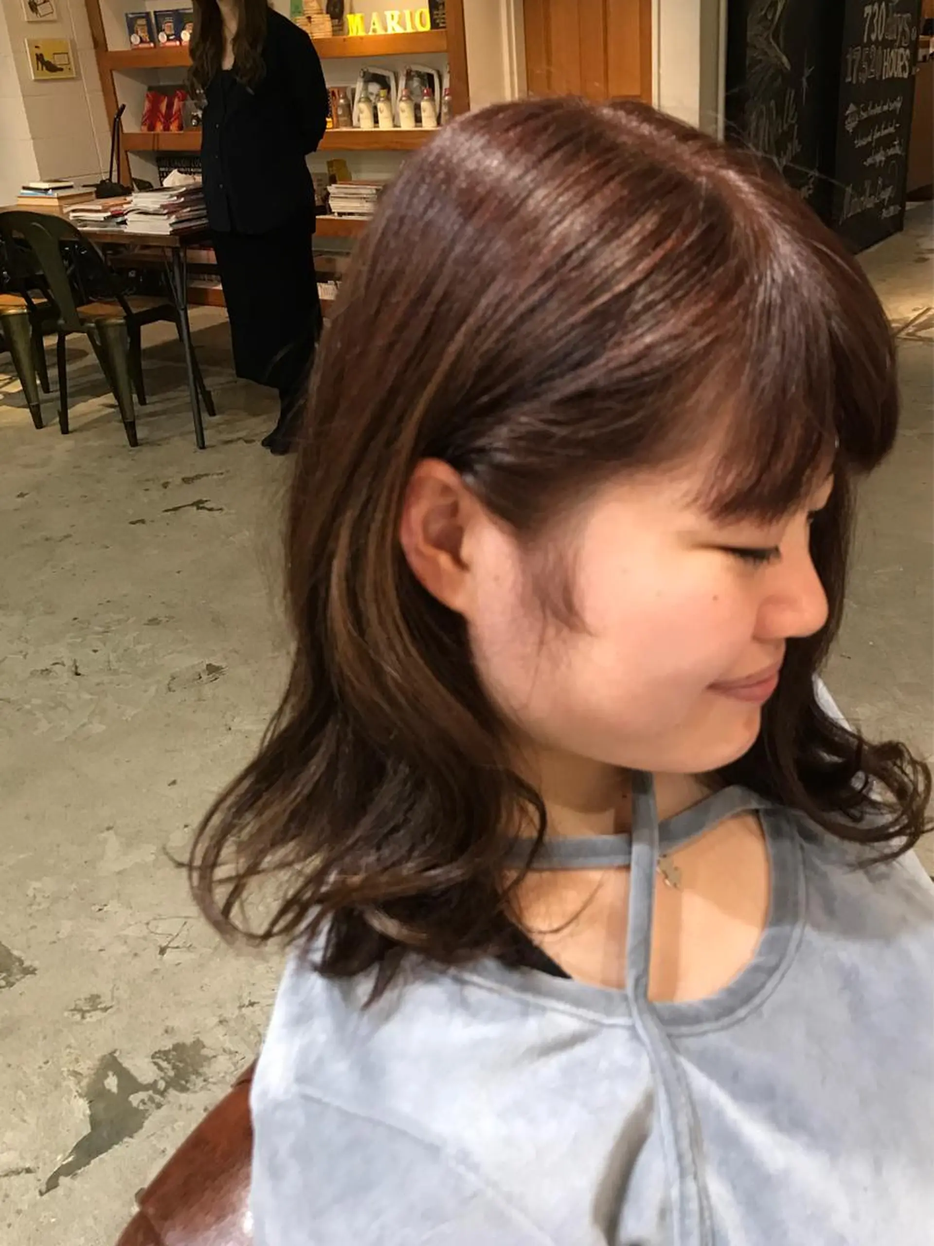 セミロング カラー ピンクカラー ヘアカラー トリートメント ⭐️ハイクオリティ カラー杉本雄志⭐️のヘアスタイル