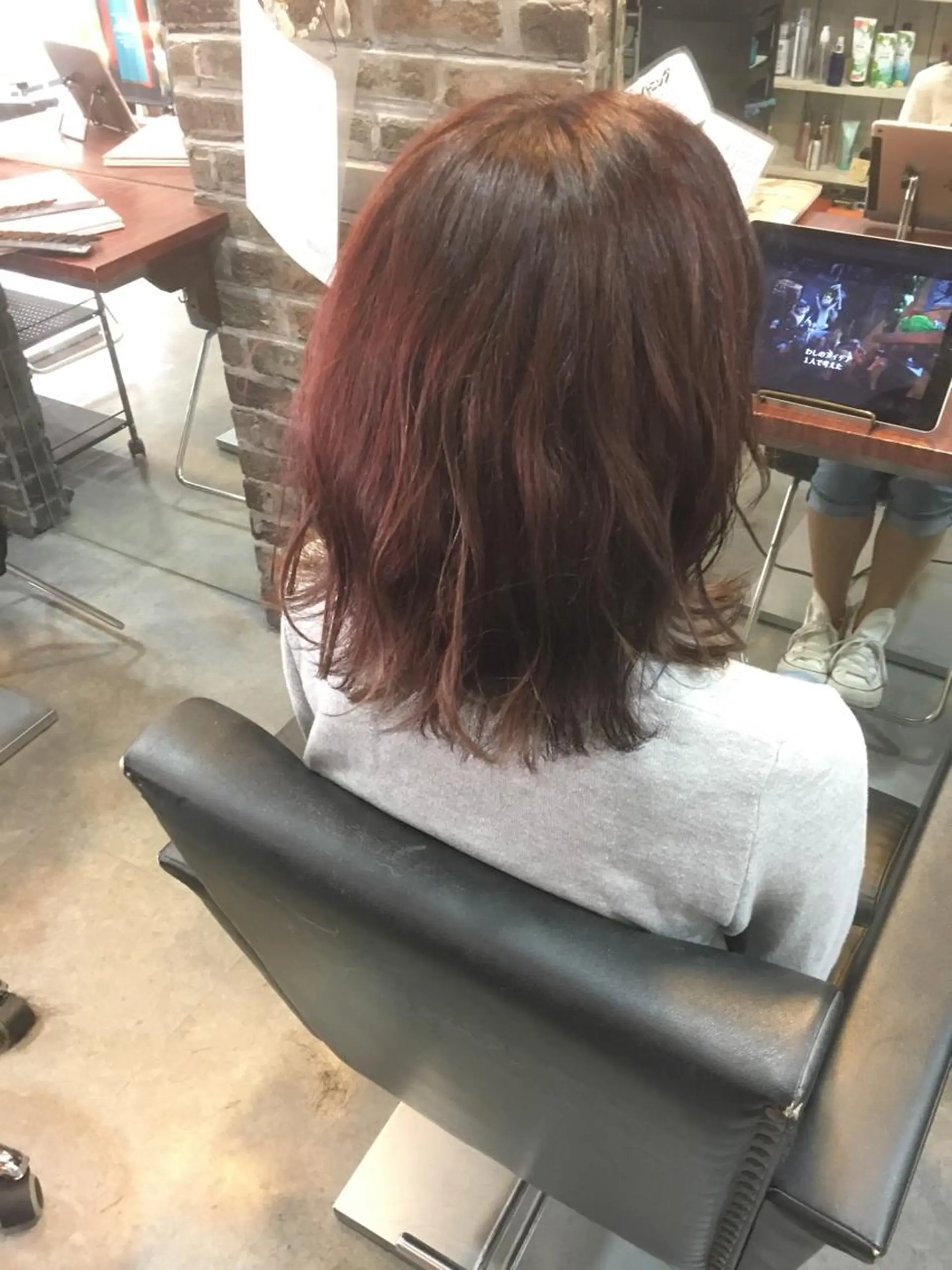 ショート カラー ブリーチ ブラウンカラー ピンクカラー ピンクブラウン 東條 克義のヘアスタイル