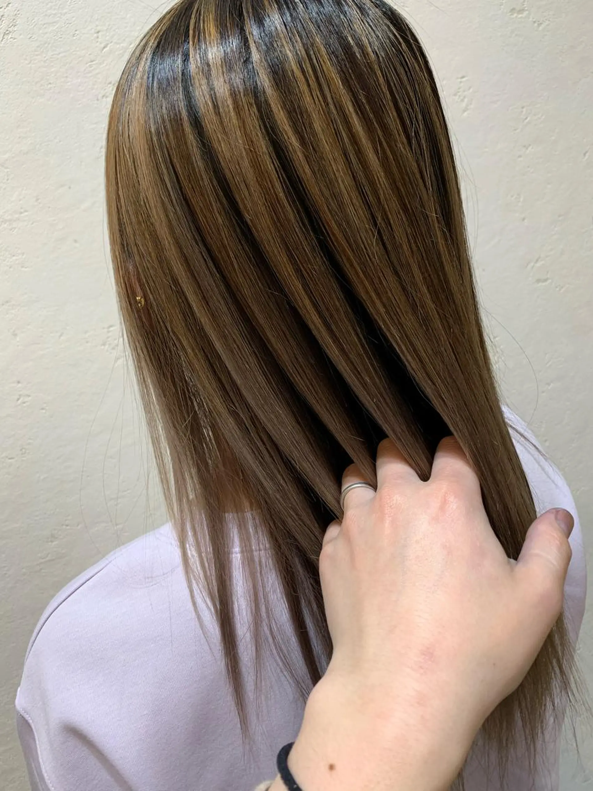 セミロング カラー 天野 開のヘアスタイル