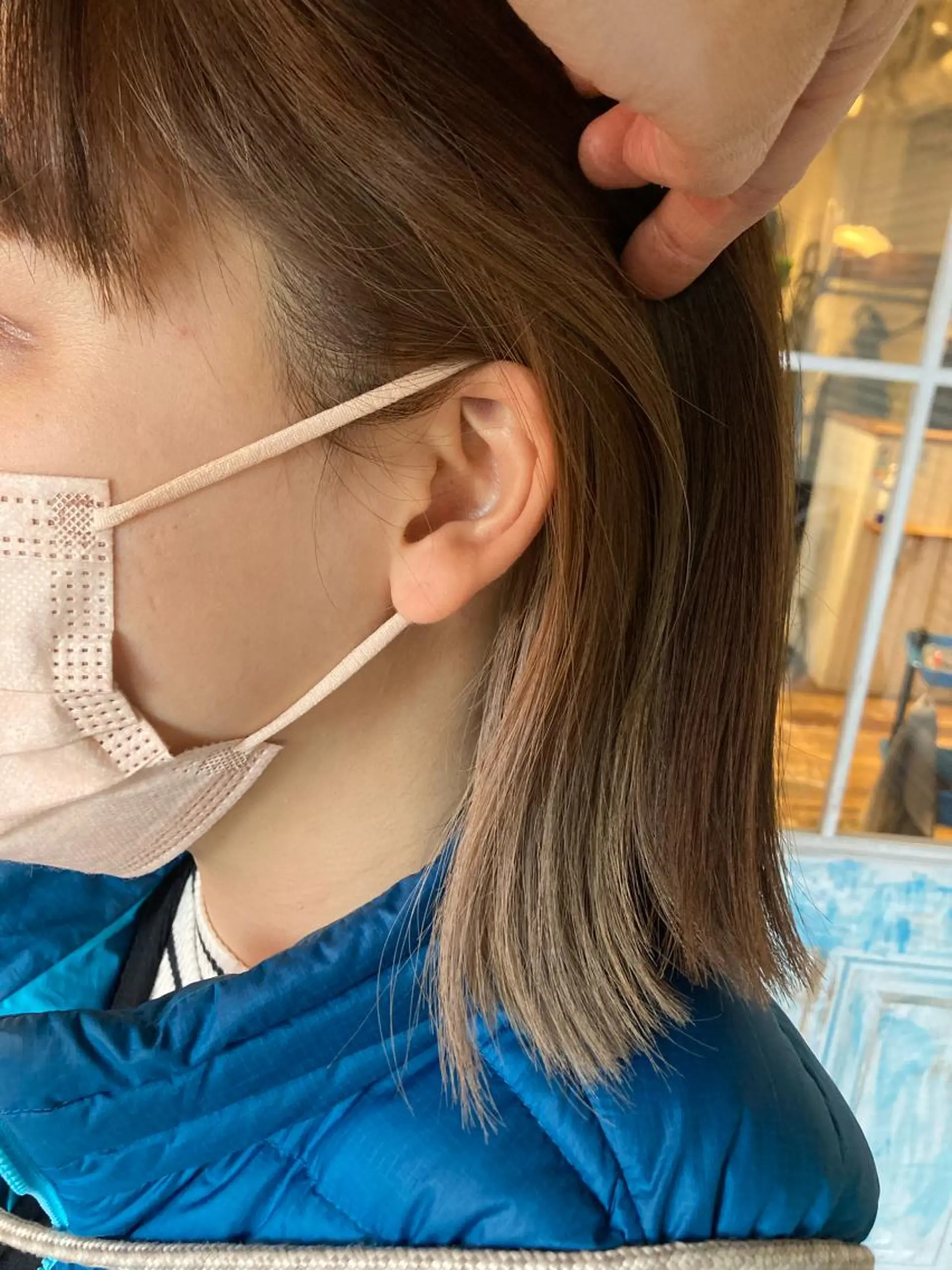 ミディアム カラー ベージュカラー インナーカラー noce harumiのヘアスタイル