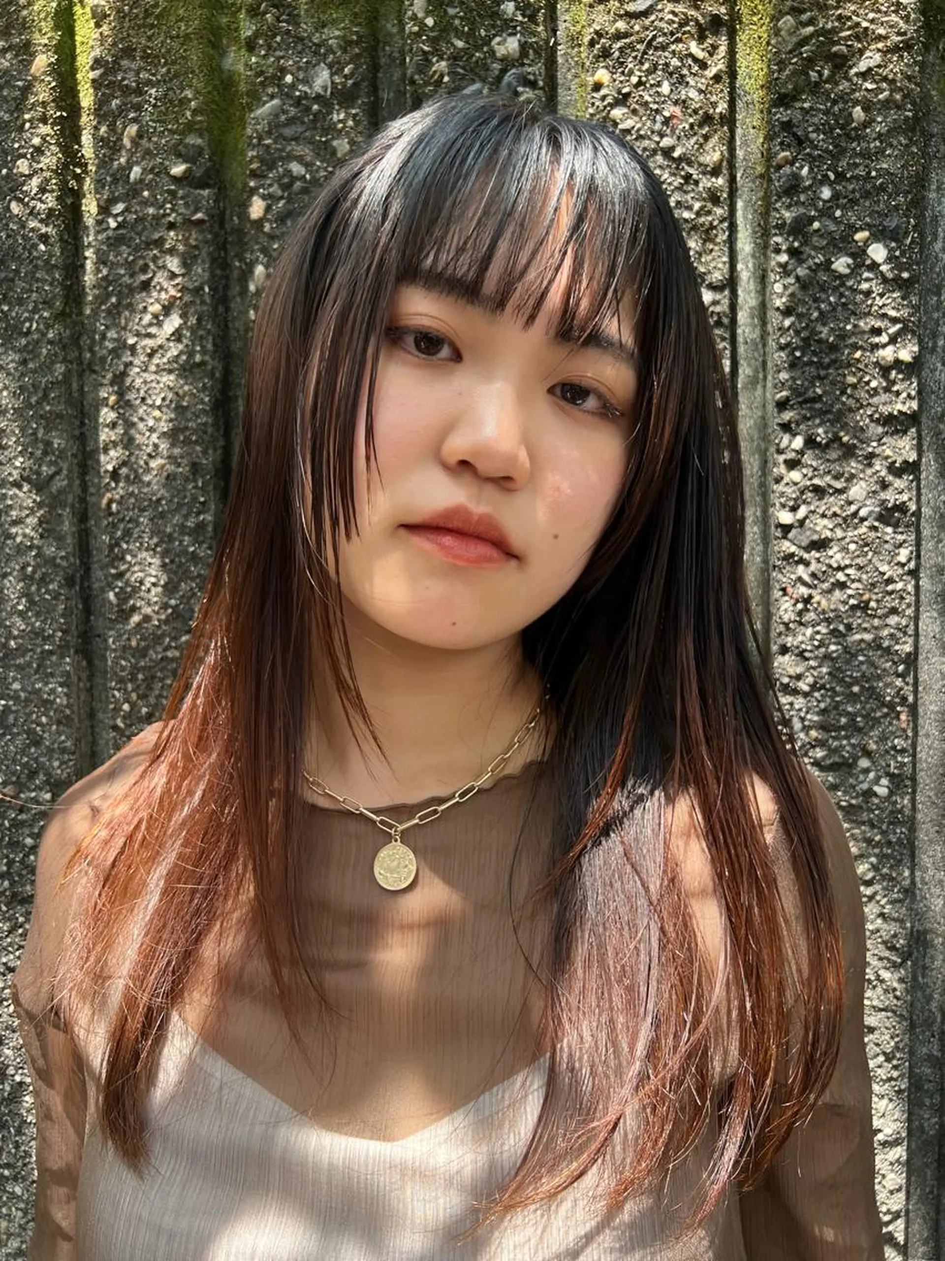 ロング カラー ヘアアレンジ ブリーチ 縮毛矯正 letterby novel はるみのヘアスタイル