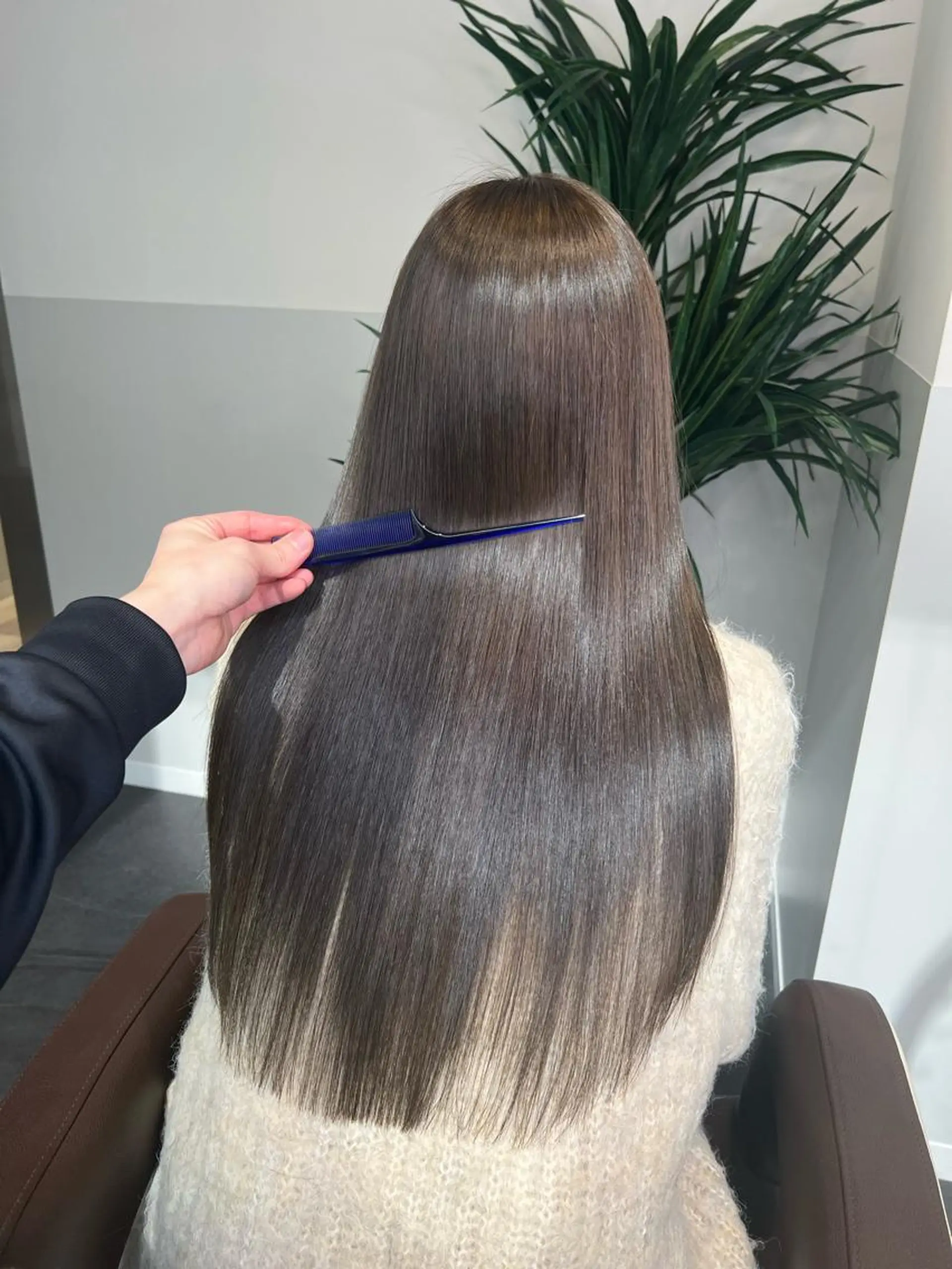 ロング 韓国風カラー 髪質改善 韓国風ヘア 縮毛矯正 トリートメント TAKUMI 【美髪特化】のヘアスタイル