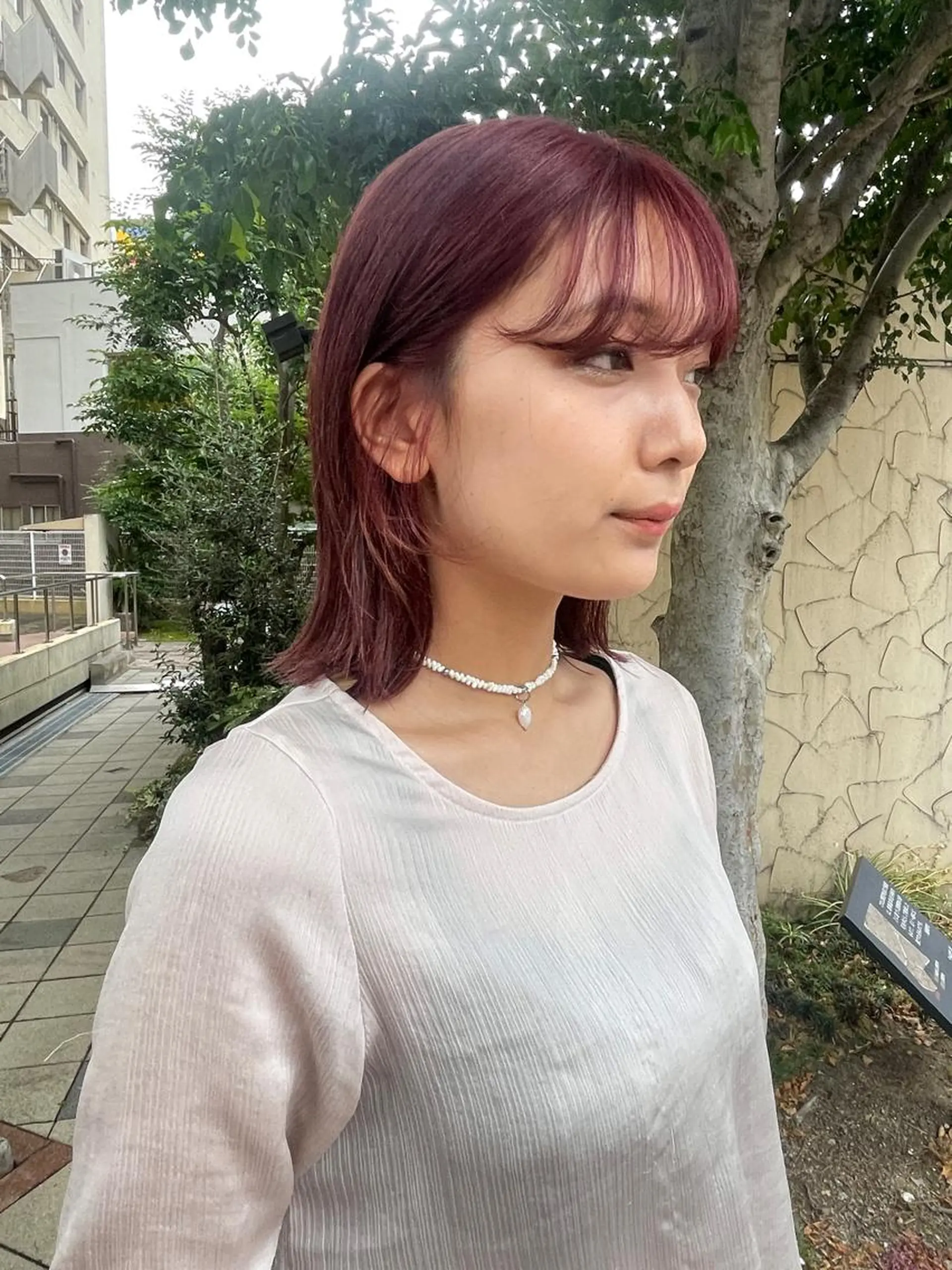 ミディアム カラー 🙃 透明感カラー/ボブのヘアスタイル