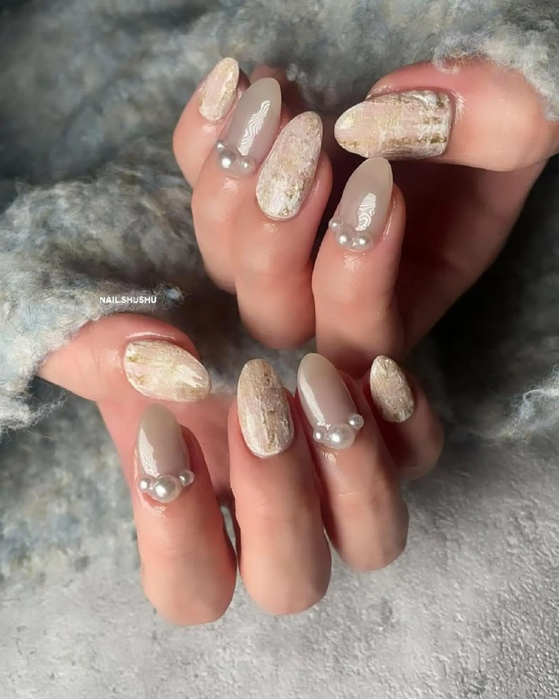 ネイル 持ち込み ニュアンスネイル ワンカラーネイル シンプルネイル バレンタイン 3dパーツ/流行り 👧shushu❤️のネイルデザイン