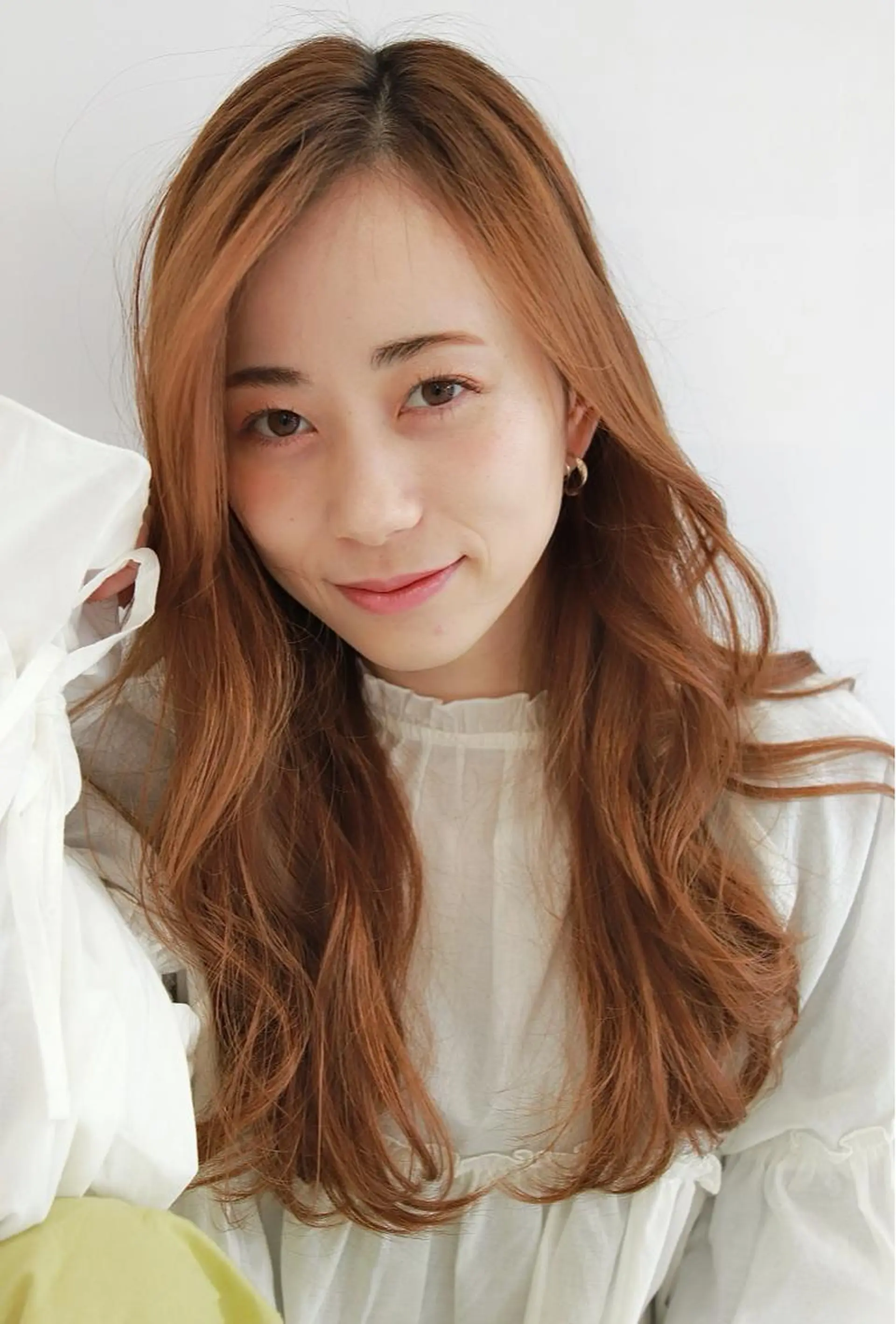 ロング カラー ヘアアレンジ レイヤー/ラベンダー オージュア/枝元唯のヘアスタイル