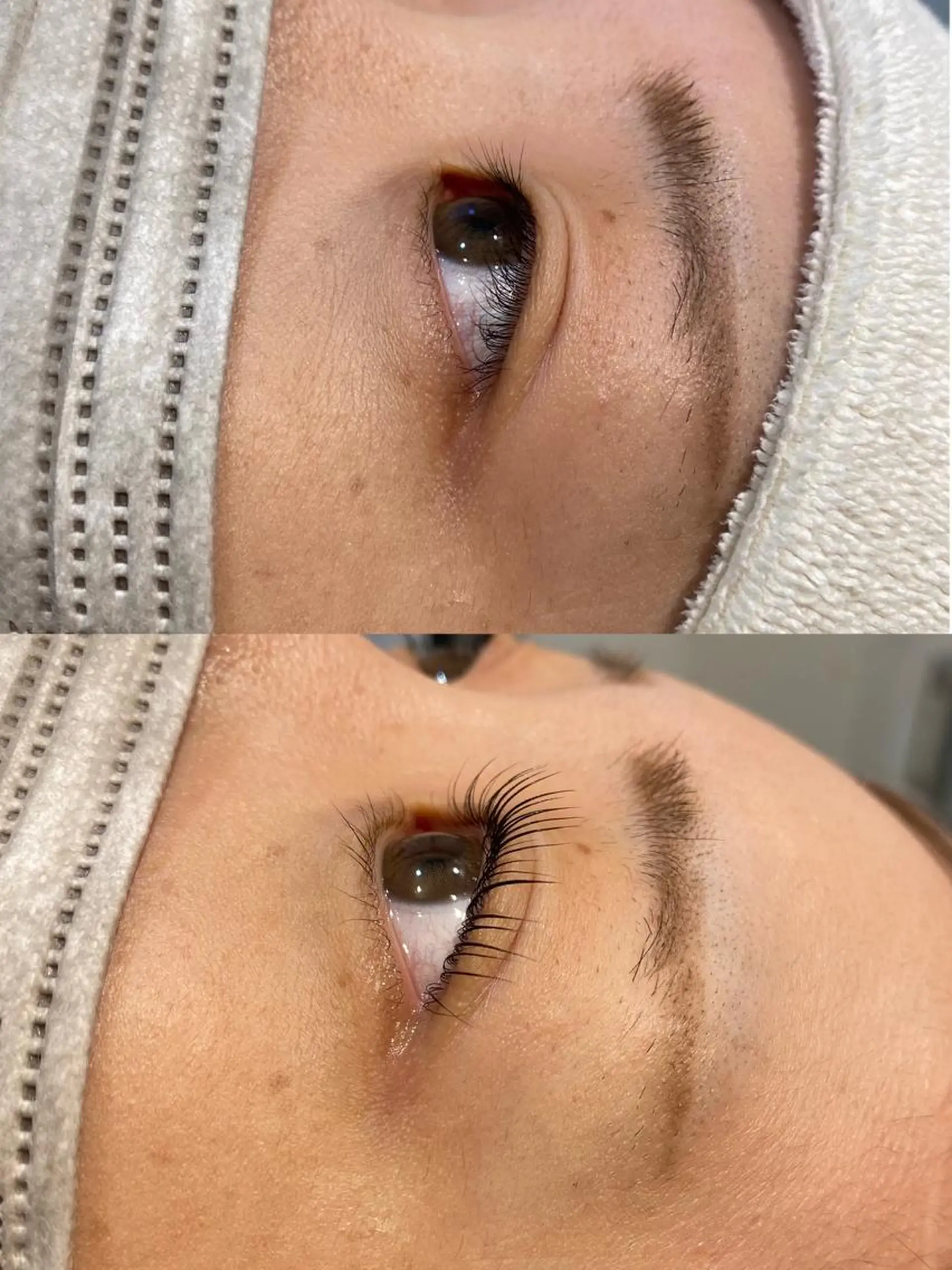 マツエク・マツパ パリジェンヌラッシュリフト マツパ ブリーチなしカラー ダブルカラーエクステのヘアスタイル