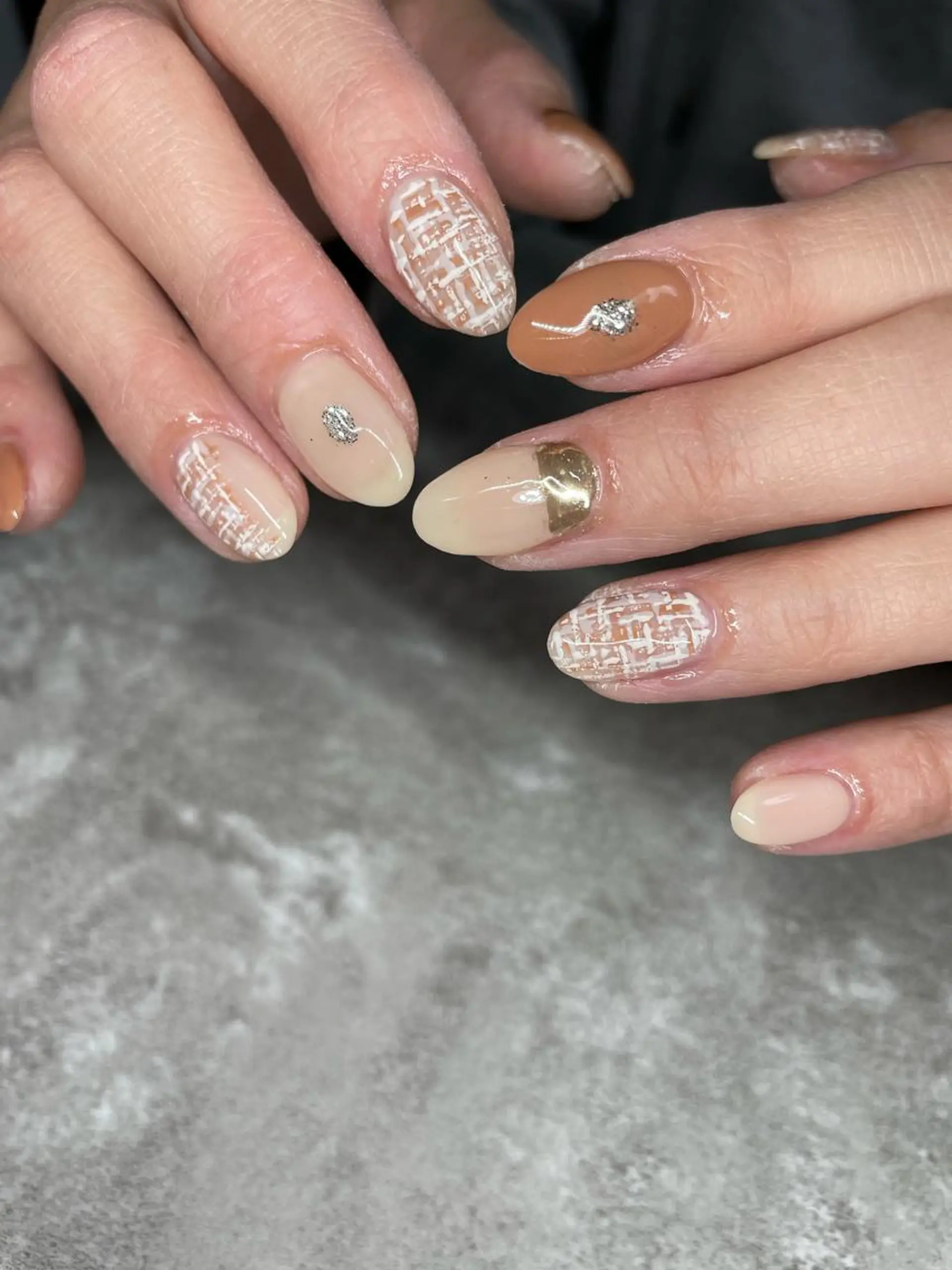 ネイル ツイードネイル Y's nailのネイルデザイン