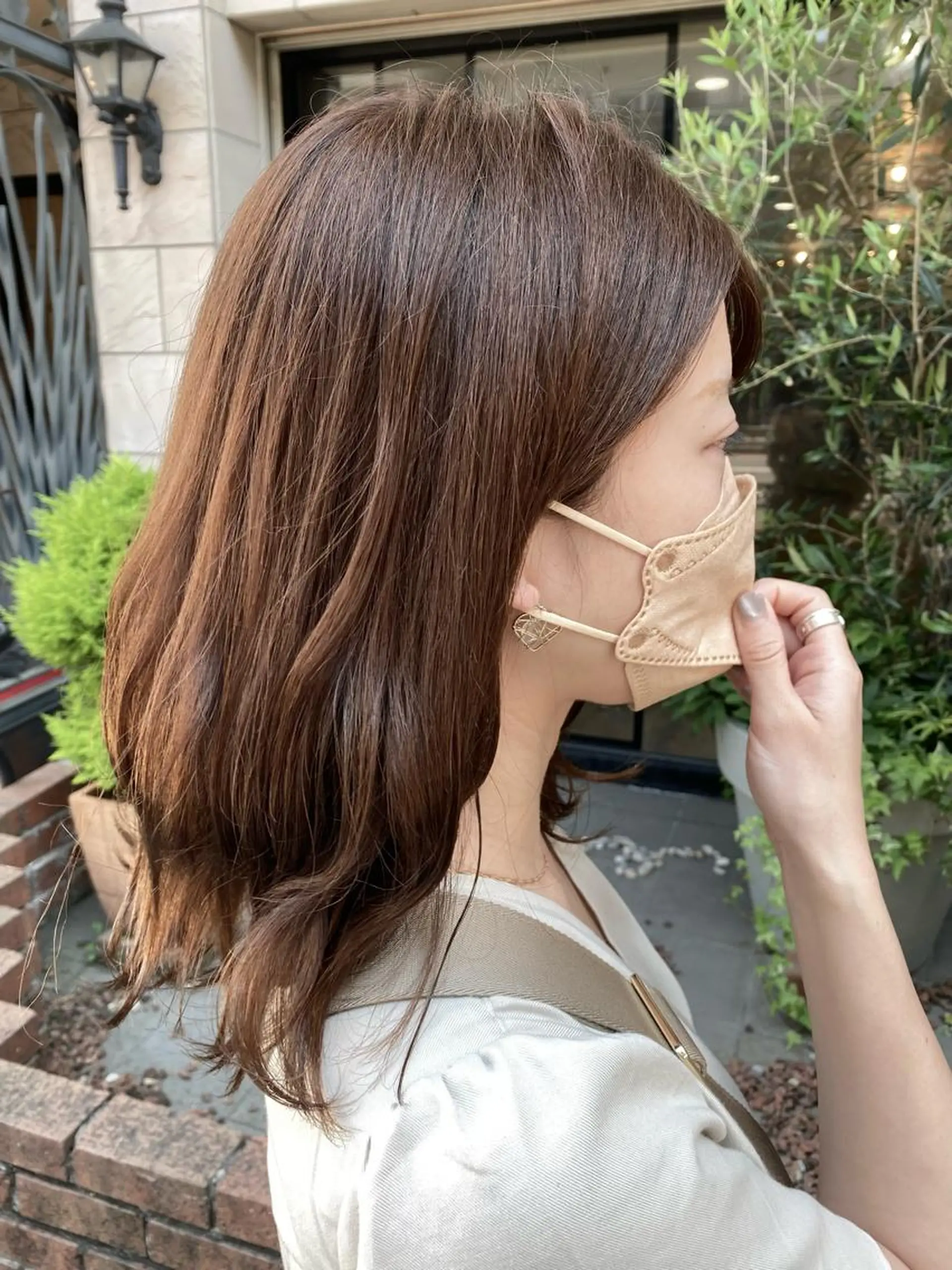 セミロング カラー ベージュカラー カット ヘアカラー トリートメント 特殊カラー特化 ✂️SHIAN フジのヘアスタイル