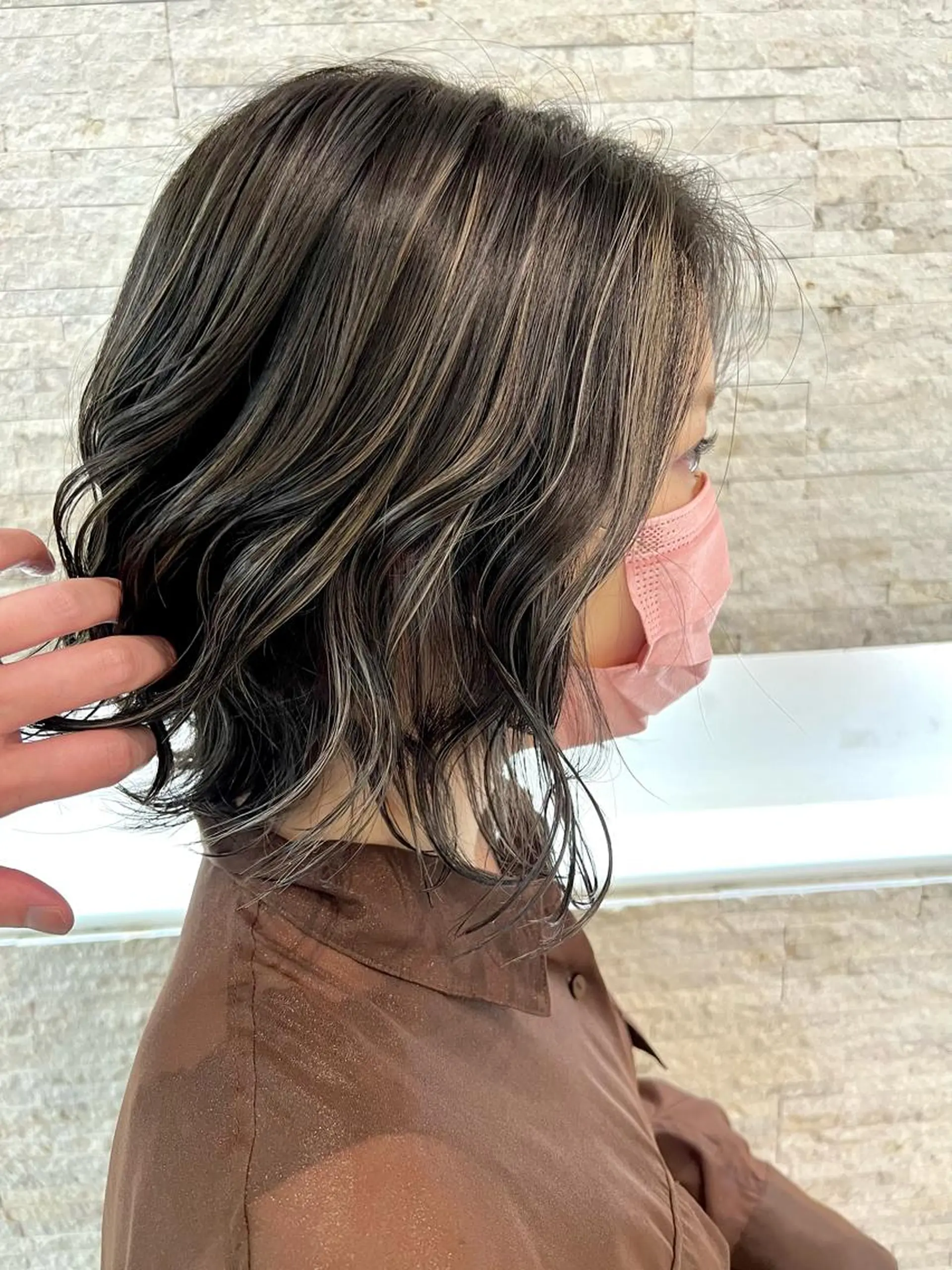 ミディアム カラー ヘアアレンジ ハイライトカラー ハイライト 🔶似合わせセンター パート/ヤス🔶のヘアスタイル