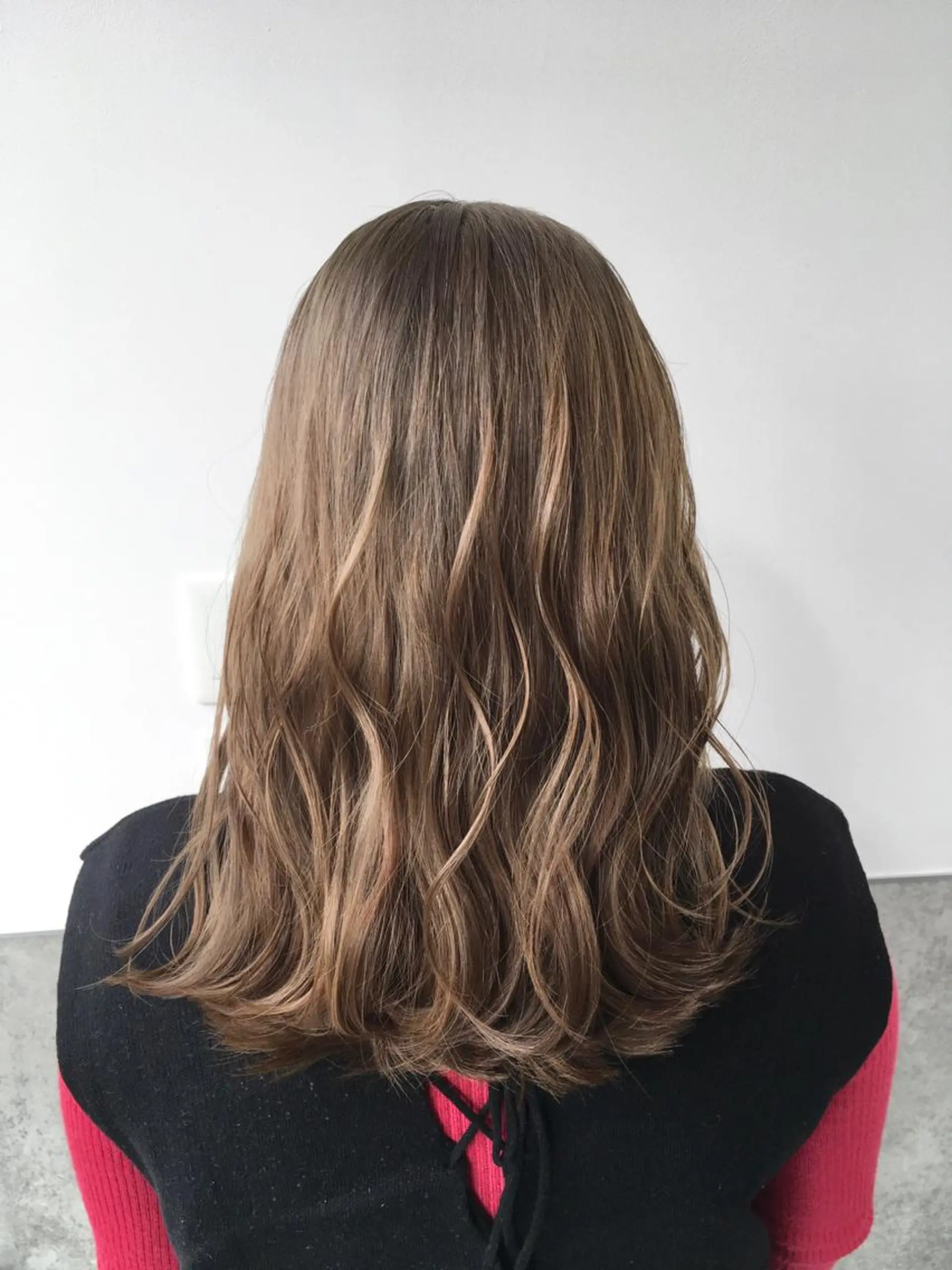 ミディアム カラー ベージュカラー ヘアカラー トリートメント ヘアセット yoshi ☆のヘアスタイル