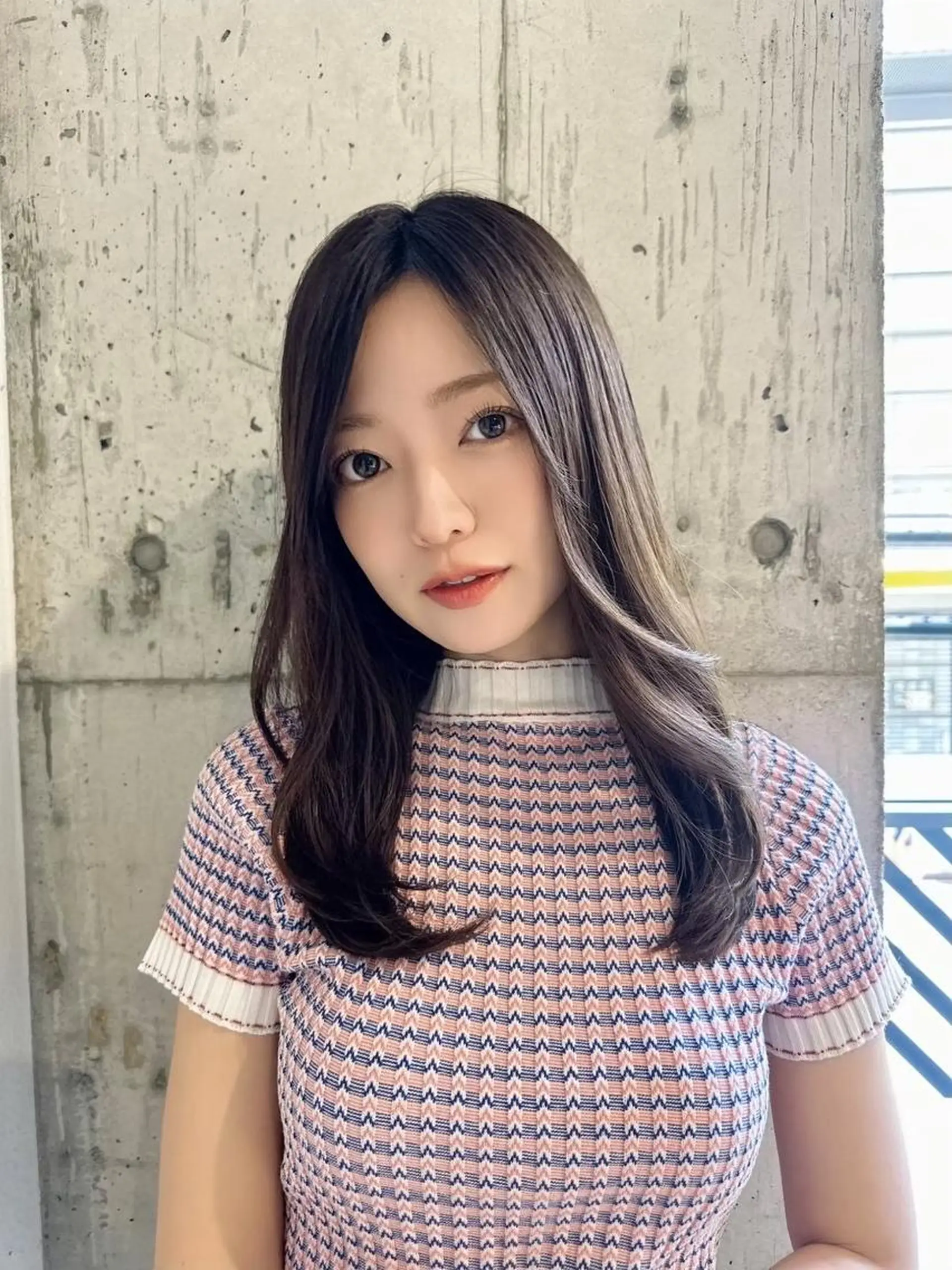 ミディアム 難波/ヘアカラー 藤原育美のヘアスタイル