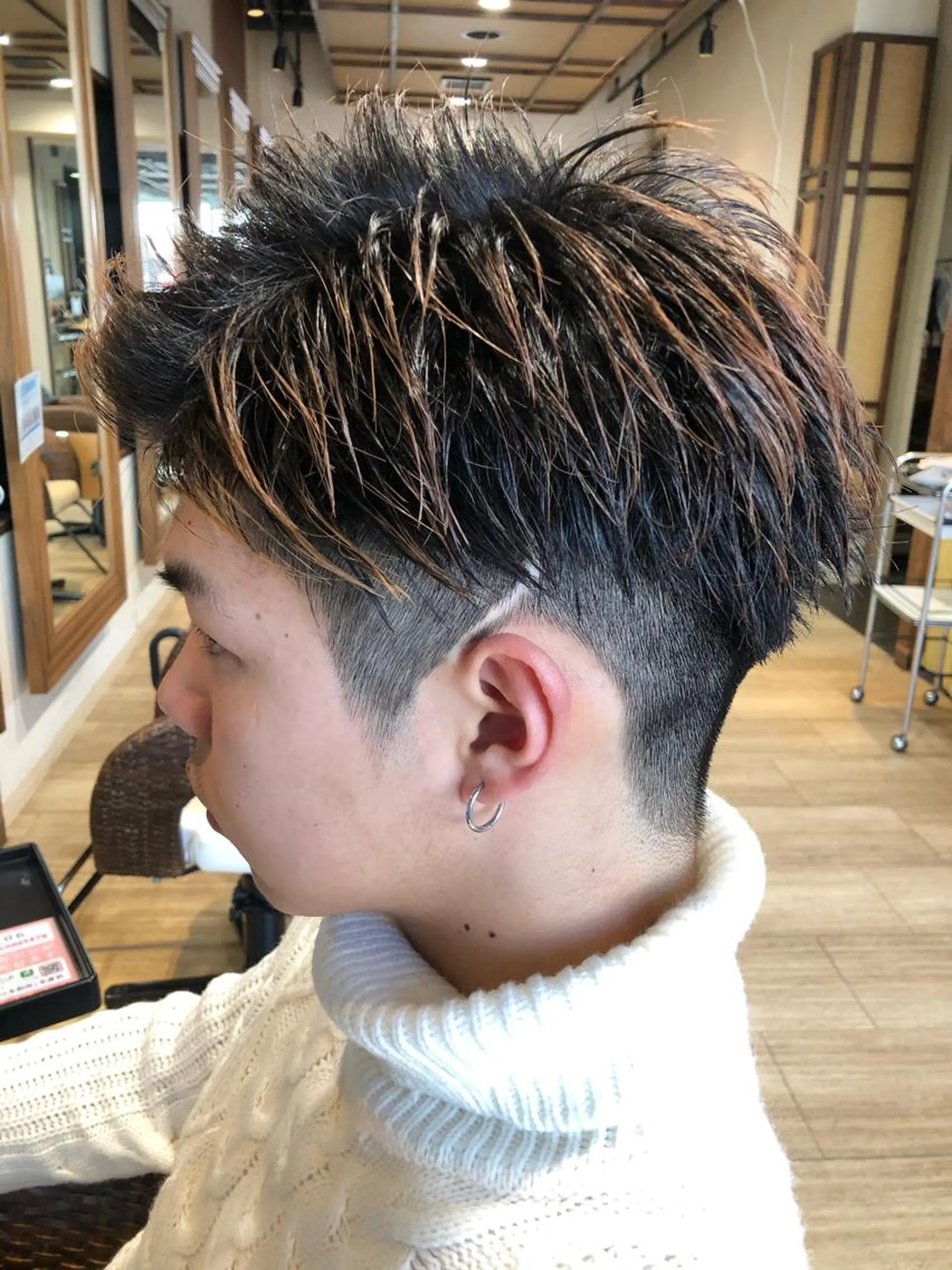 ショート カラー メンズ パーマ/ハイトーン スパイキー/神田正紀のヘアスタイル