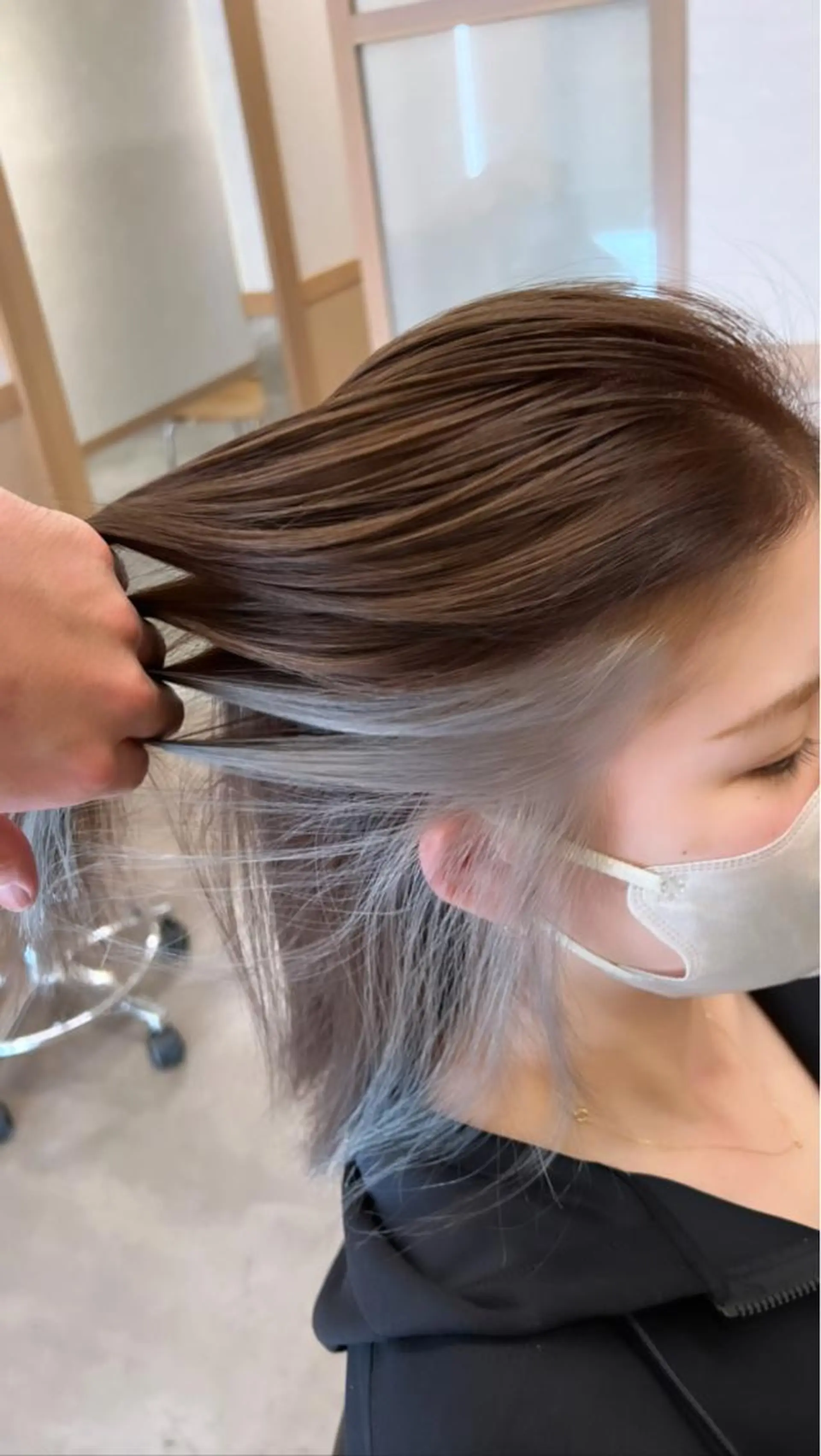 セミロング カラー インナーカラー 艶カラー/髪質改善/ 西　大喜(ひろき)のヘアスタイル