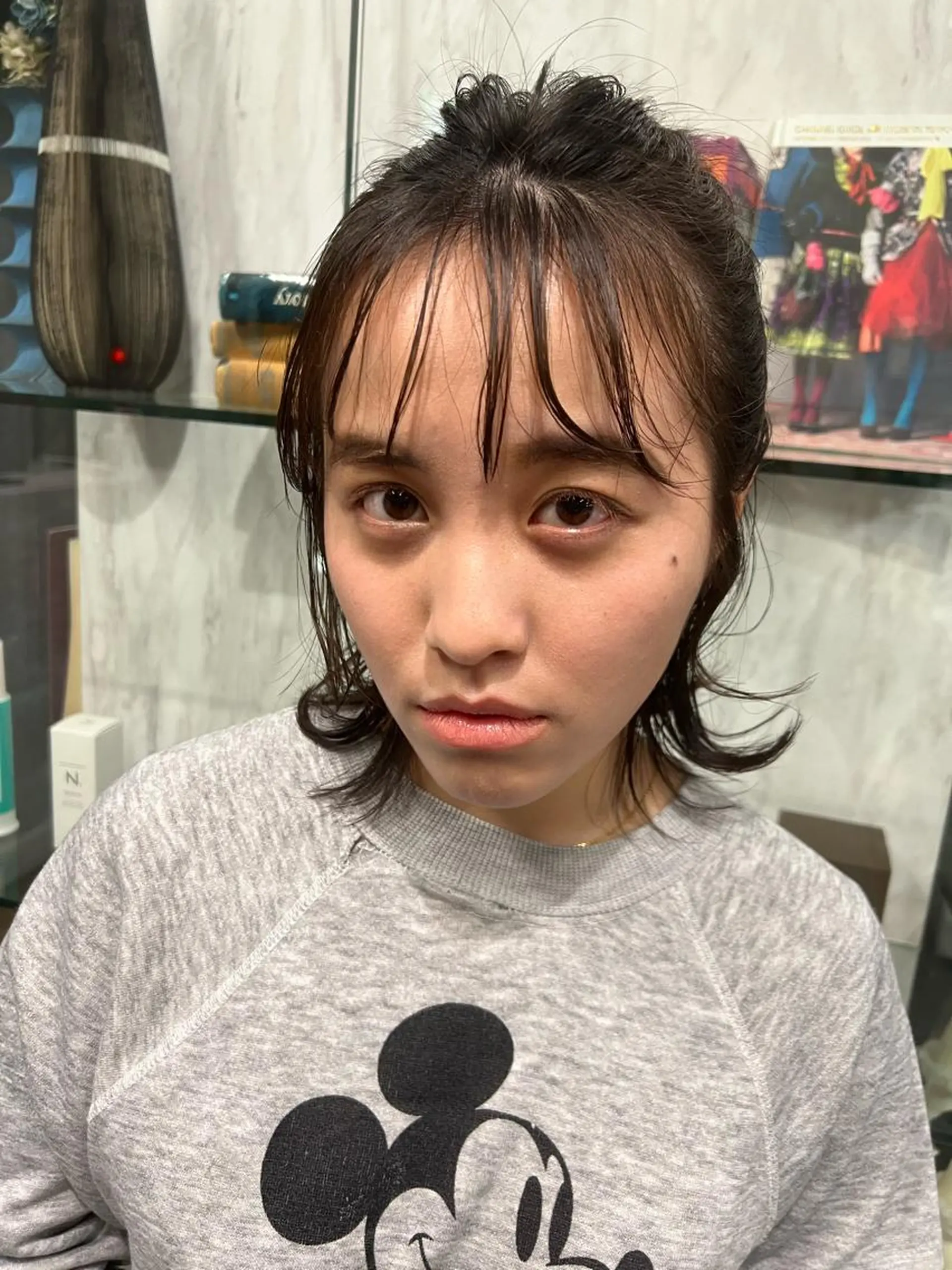 ミディアム アッシュ 松井美樹/似合わせ ガーリー・韓国のヘアスタイル