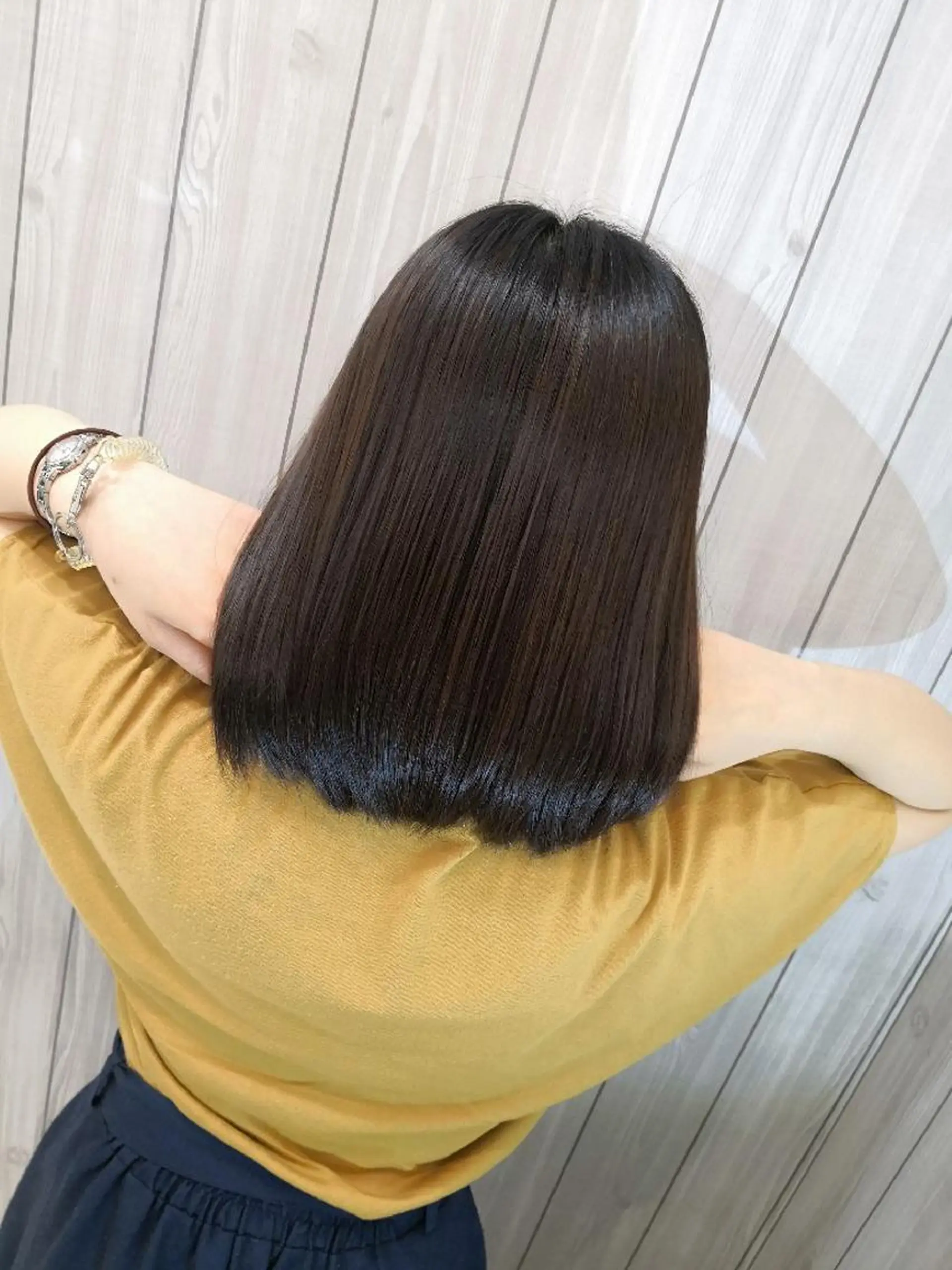 ミディアム パーマ 縮毛矯正 🩶ハイライトカラー 🩶ASH西葛西鈴木のヘアスタイル