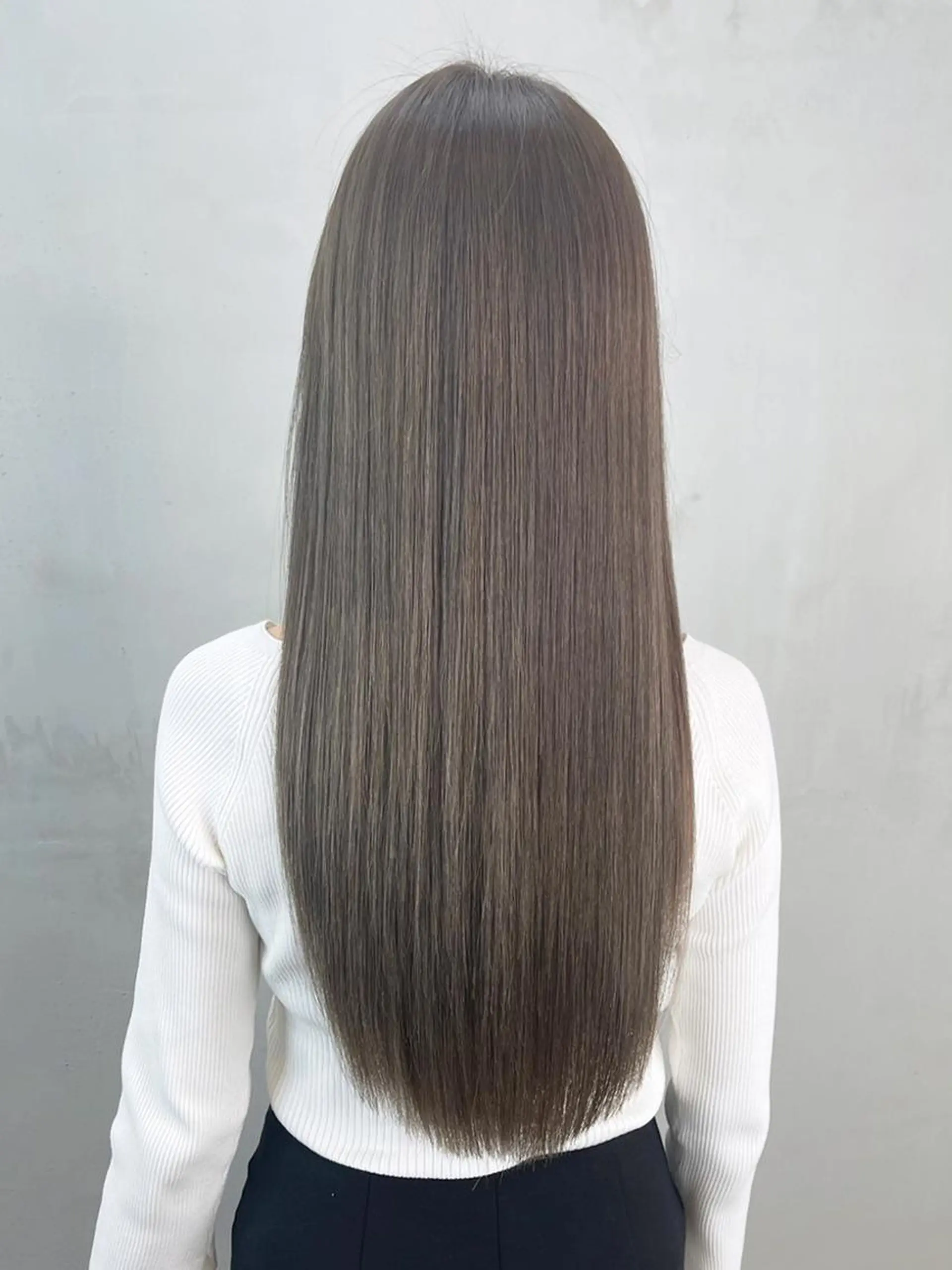 セミロング カラー パーマ ヘアアレンジ グレージュ カット ITbyALBUM 松戸のヘアスタイル