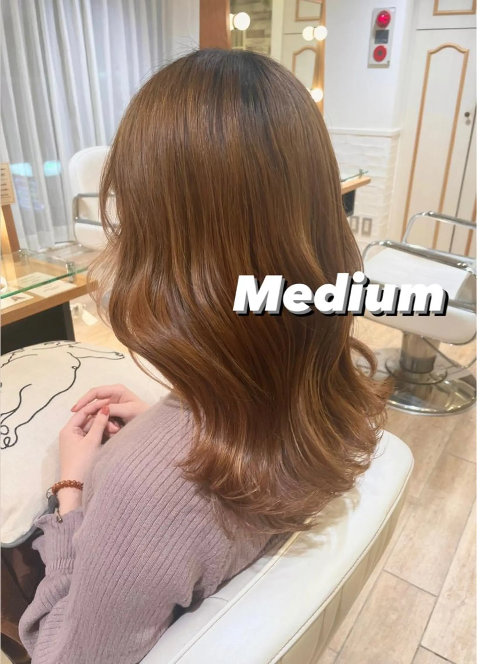 セミロング カラー ヘアアレンジ ヘアカラー トリートメント ハイトーンピンク🍑 ブリーチ🍑RINAのヘアスタイル