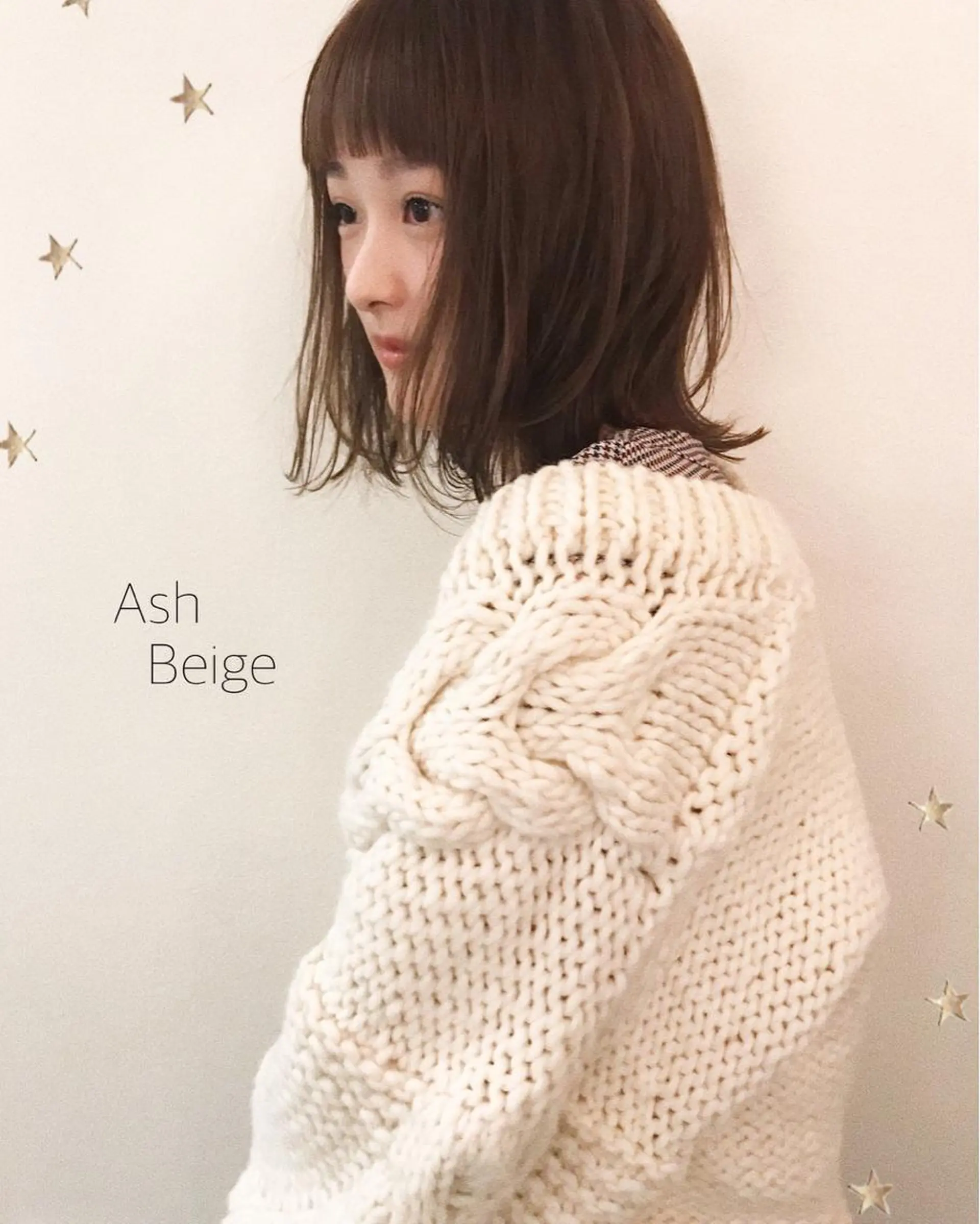 ミディアム カラー 市川 千夏のヘアスタイル