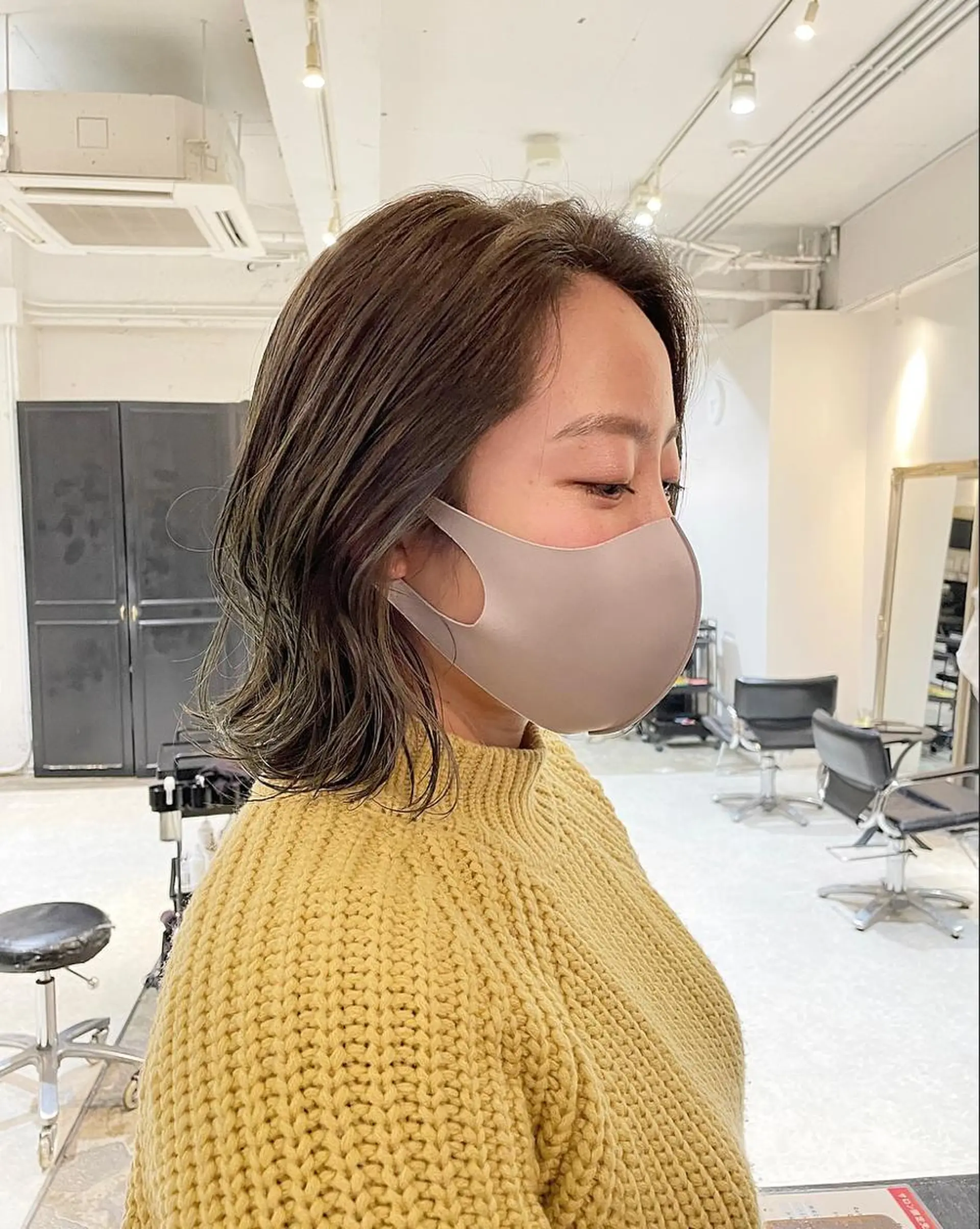 ショート カラー ヘアアレンジ グレージュ インナーカラー オリーブグレージュ オリーブグレー トリートメント bloom yumaのヘアスタイル