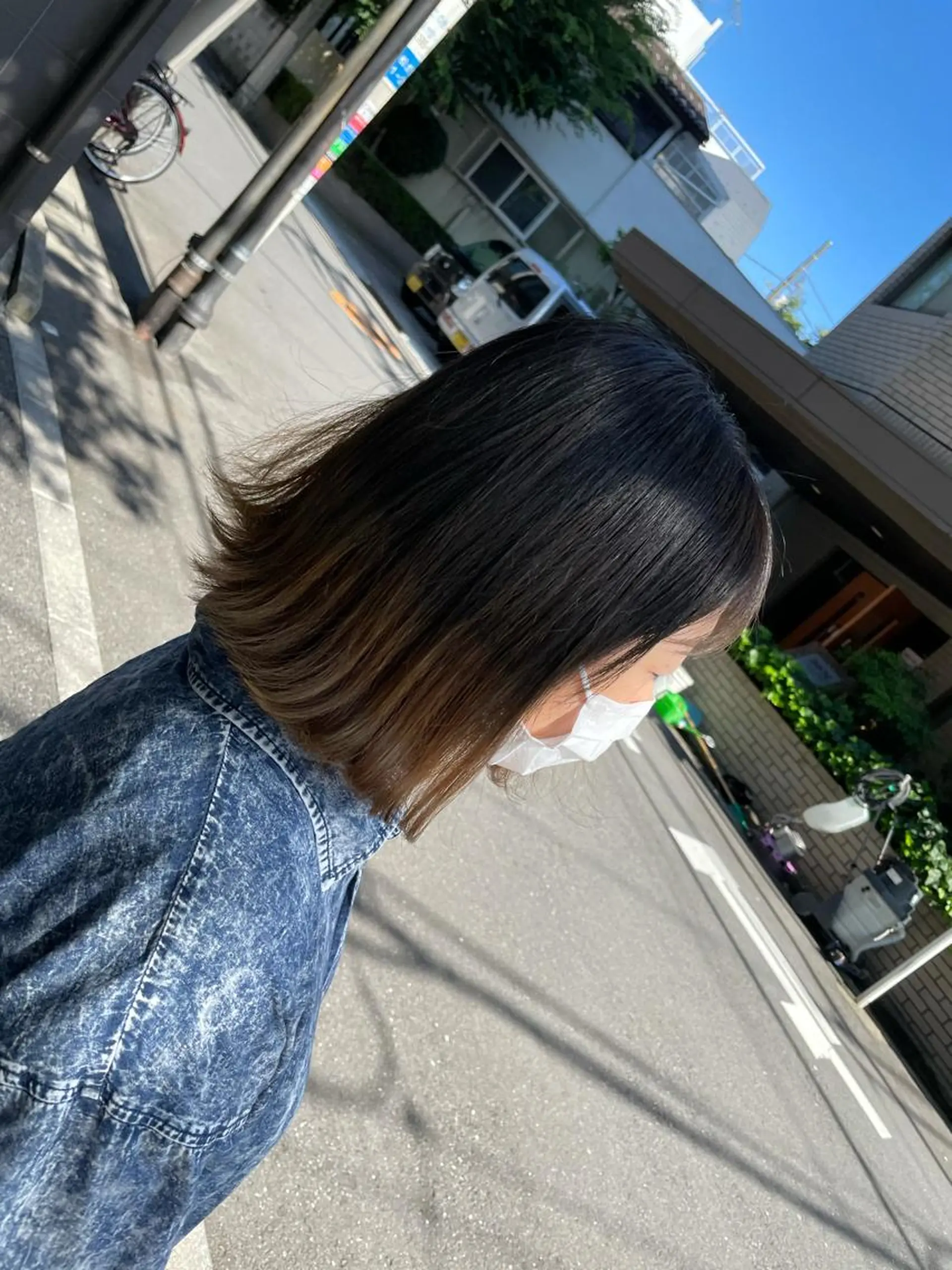 ミディアム カット トリートメント 山本 雷のヘアスタイル