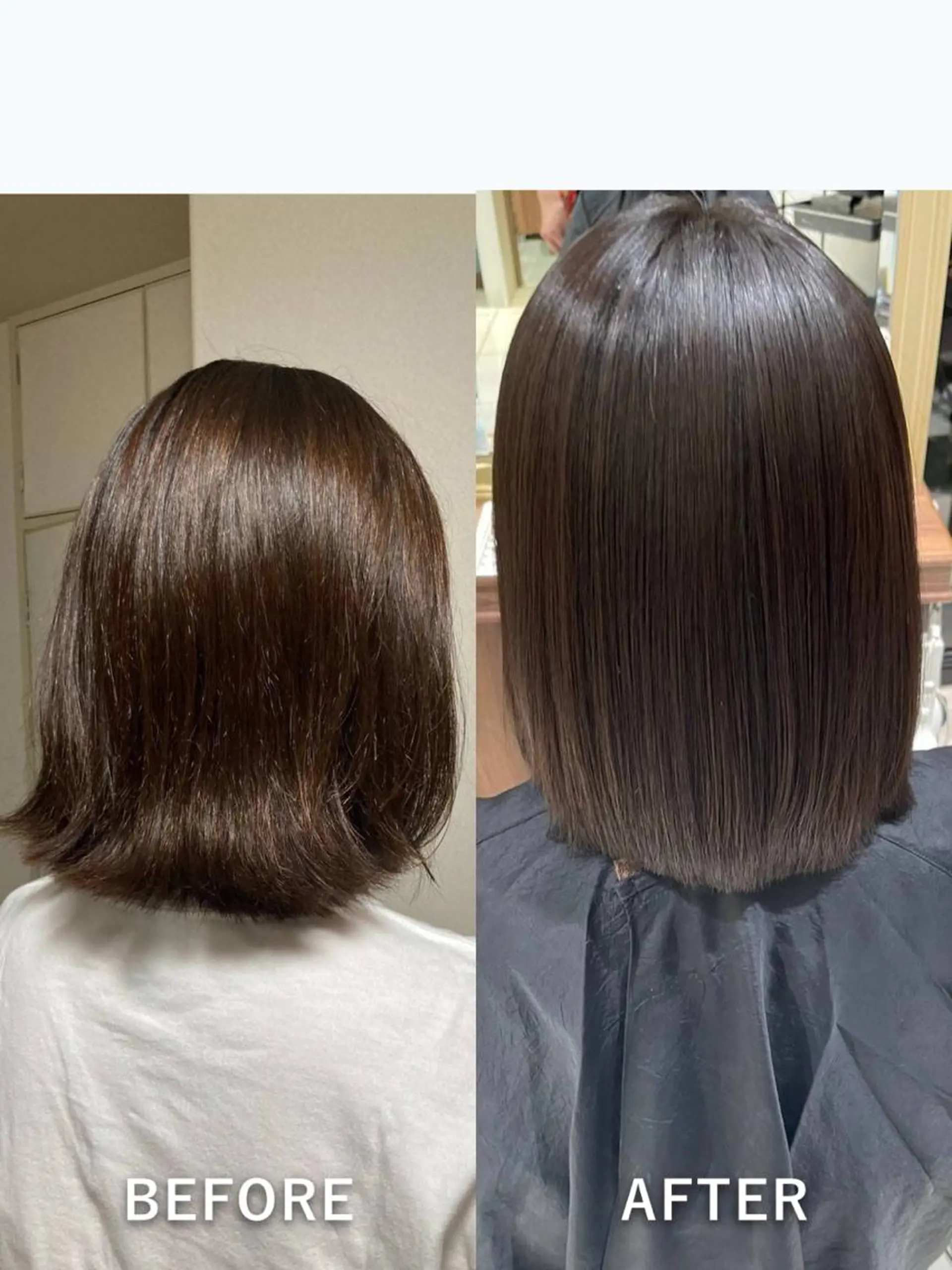 ミディアム カラー 縮毛矯正 トリートメント 〜 内山〜のヘアスタイル