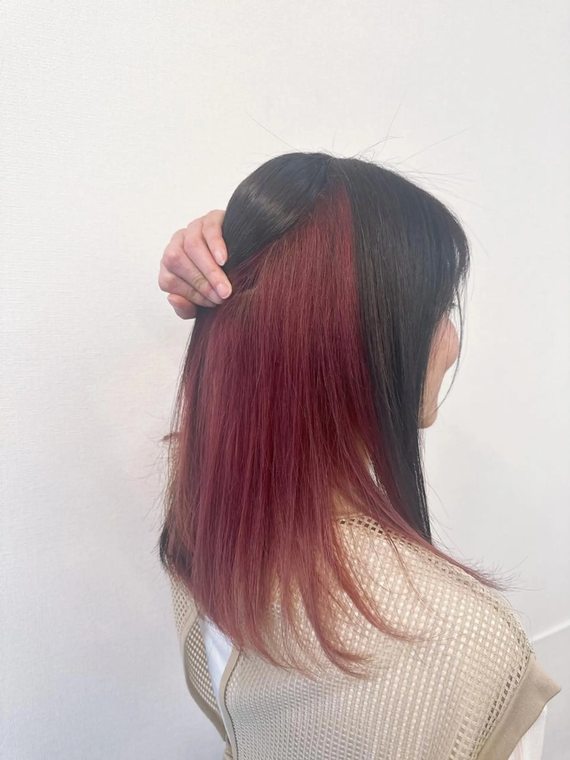 ミディアム カット ヘアカラー インヘアー/美容院 /下伊福店/﨑山瑠依のヘアスタイル