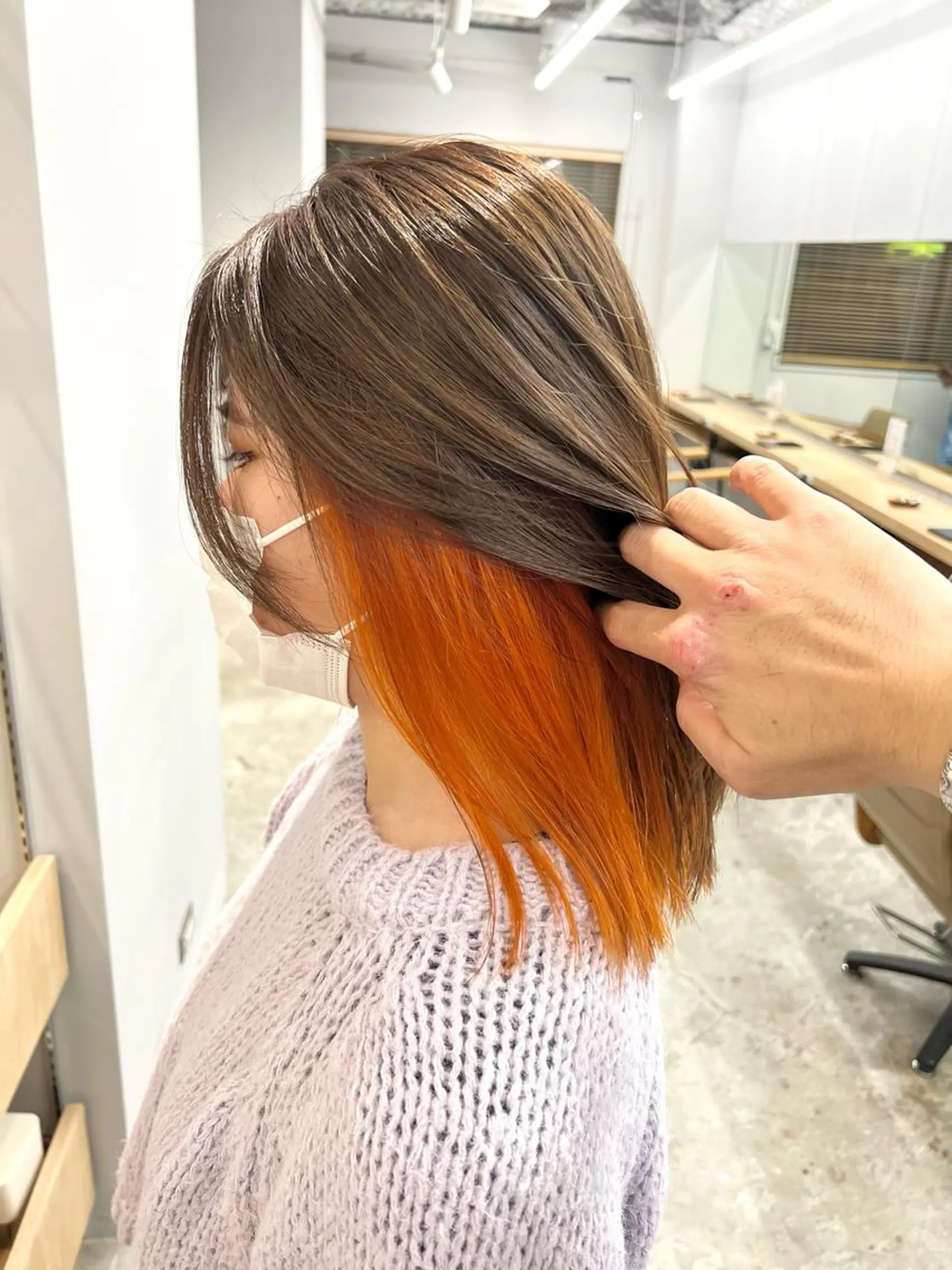 ミディアム カラー オレンジ 代表 YUKI ☆のヘアスタイル