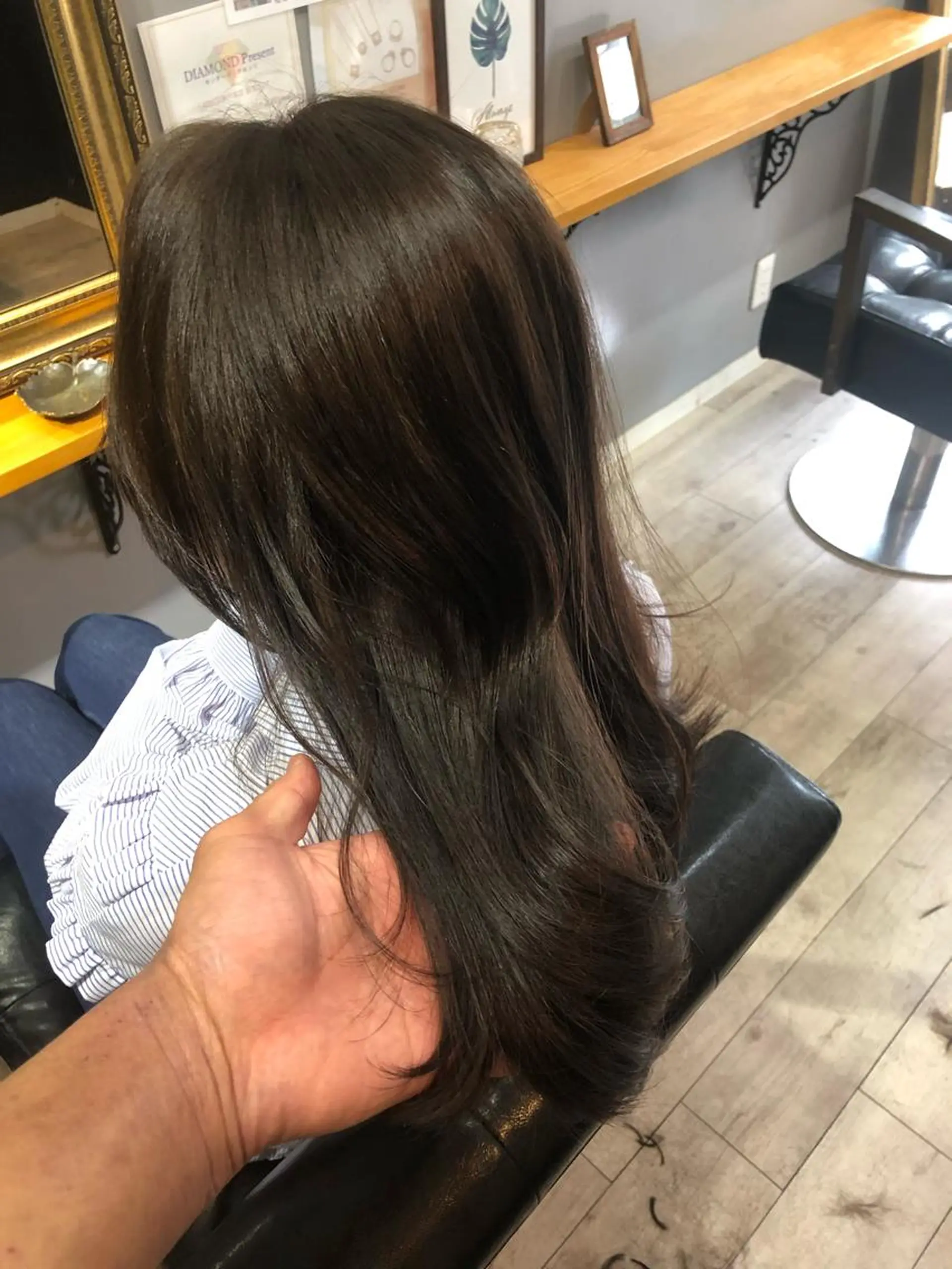 ミディアム カラー 渡辺俊介 暗髪カラー /美髪矯正/髪質改善のヘアスタイル