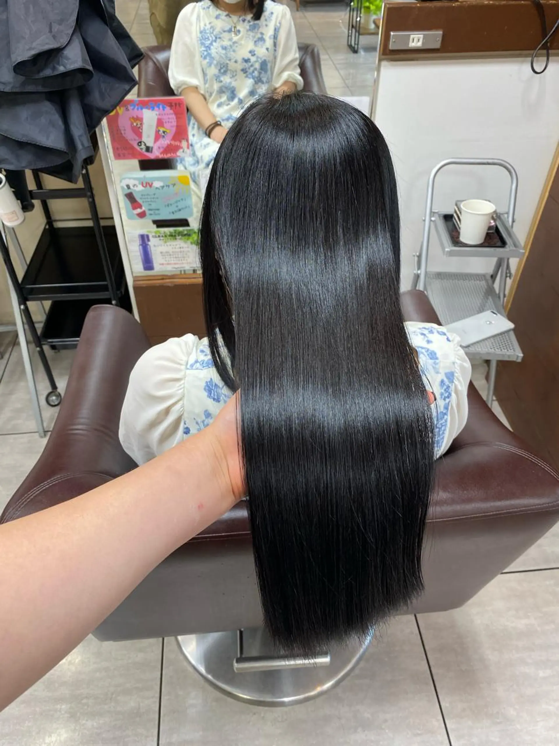 ロング カラー パーマ ヘアアレンジ 縮毛矯正 川上 麻梨阿のヘアスタイル