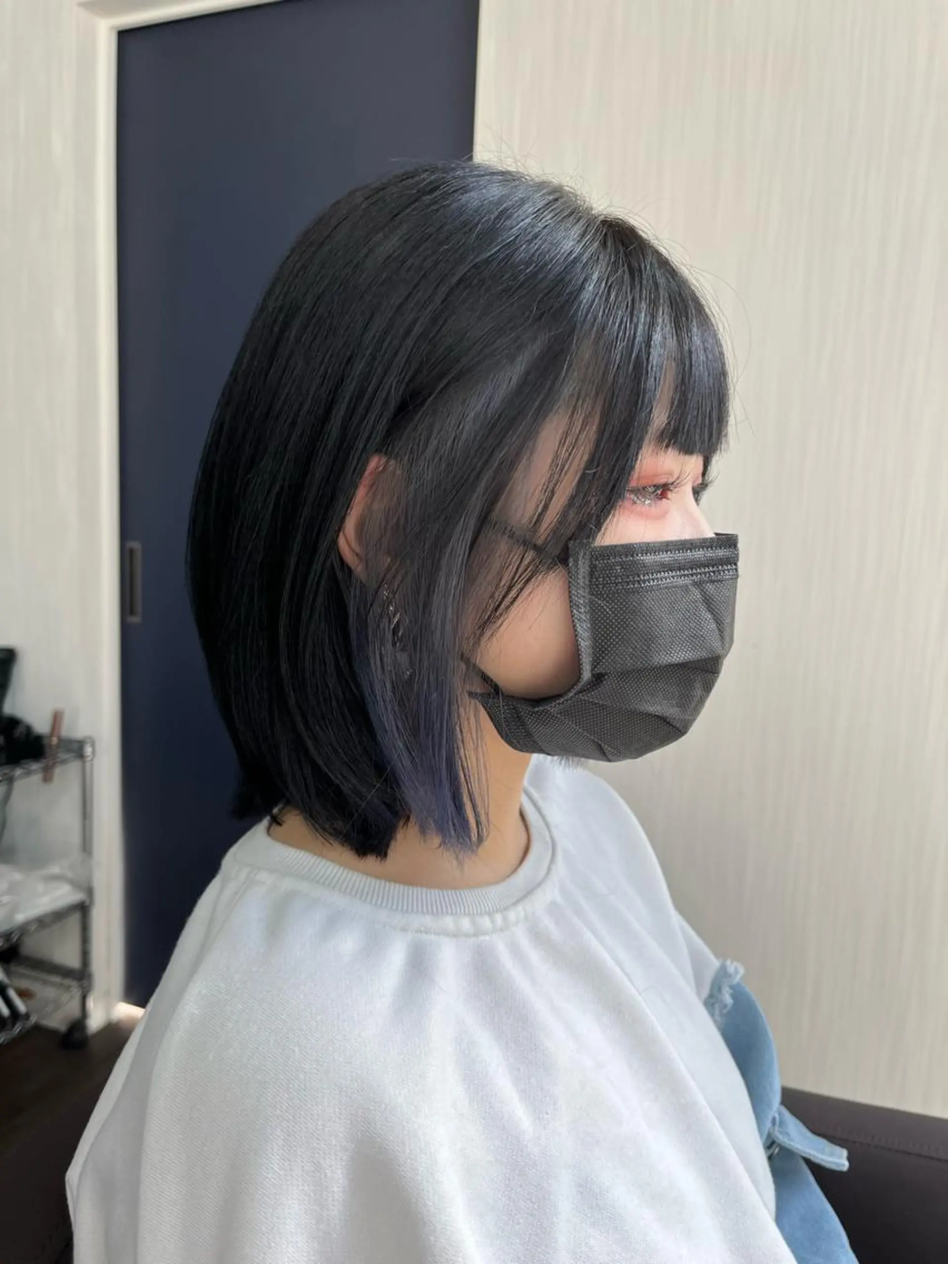 ショート カラー ブルーカラー グラデーションカラー インナーカラー シルバー カット ヘアカラー WEG所属・韓国レイヤー/艶髪 WATSUKIのヘアスタイル