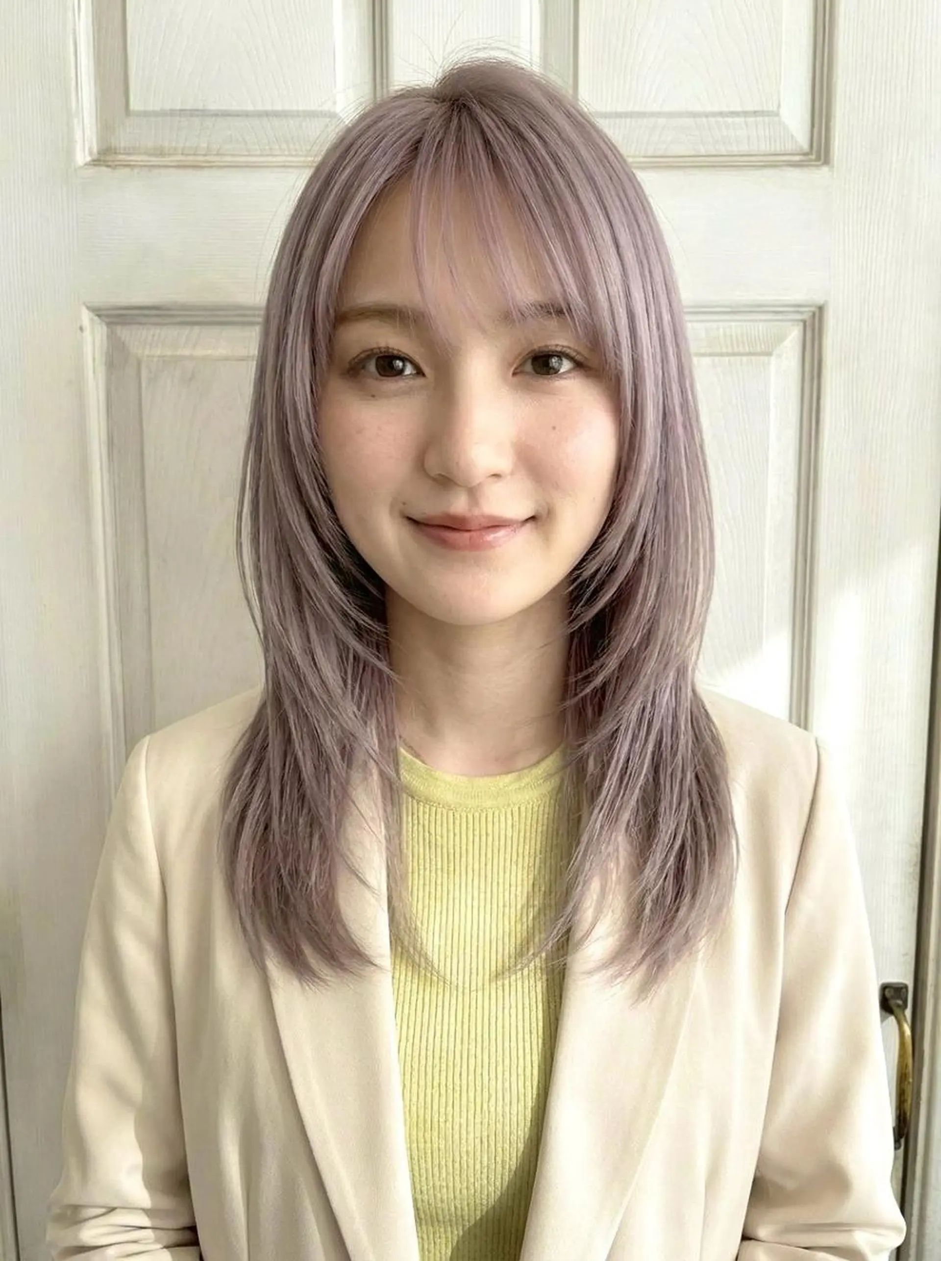 セミロング ボブ くびれヘア 顔周りカット 髪質改善 韓国風ヘア Aroma hair 🌙tanakaのヘアスタイル