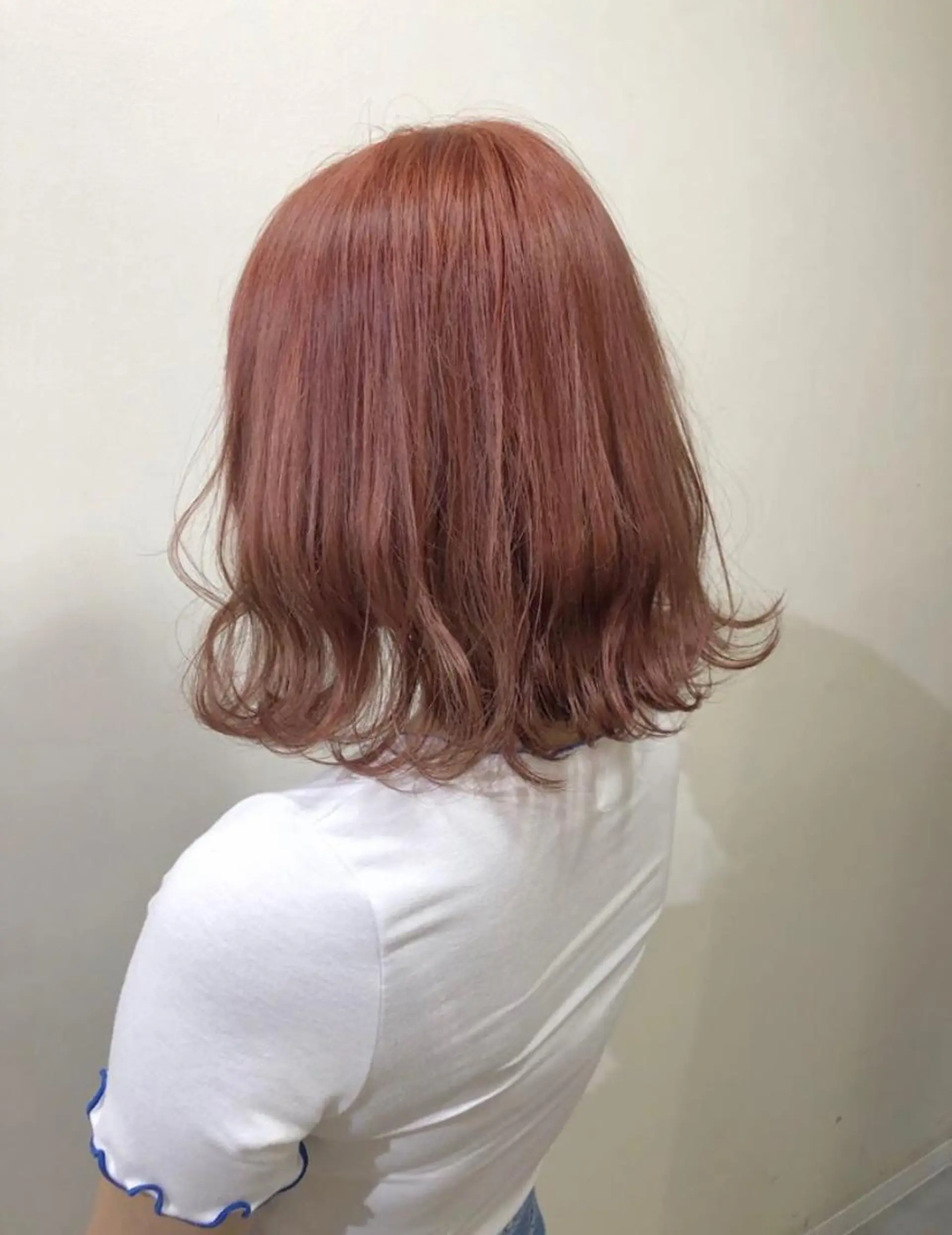 ミディアム カラー ブリーチ 透明感カラー オレンジ ピンクカラー Kimura Miyukiのマツエク・マツパデザイン