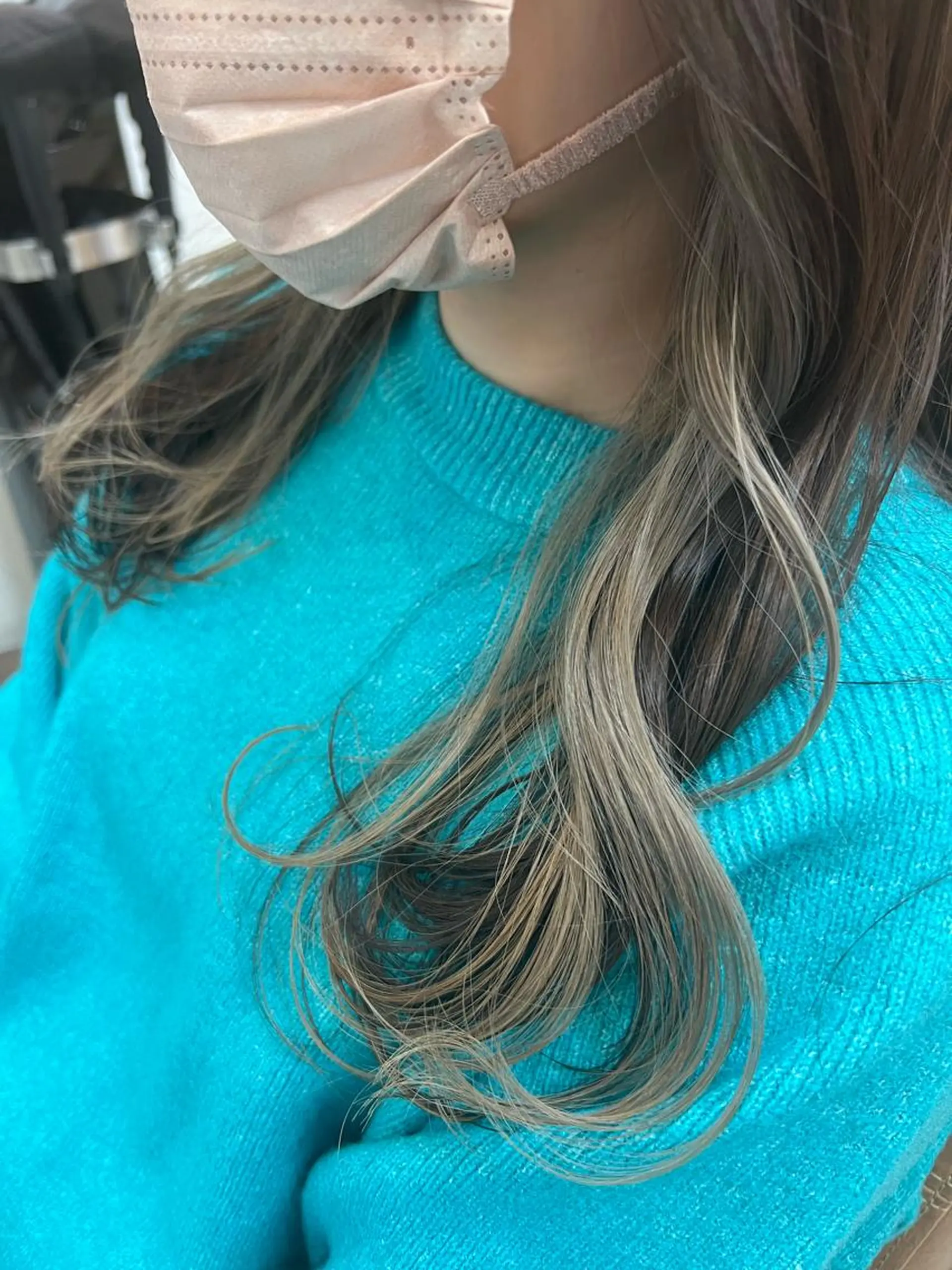セミロング カラー ベージュカラー インナーカラー オリーブベージュ 頭皮×髪質改善 透明感カラー💎中村のヘアスタイル
