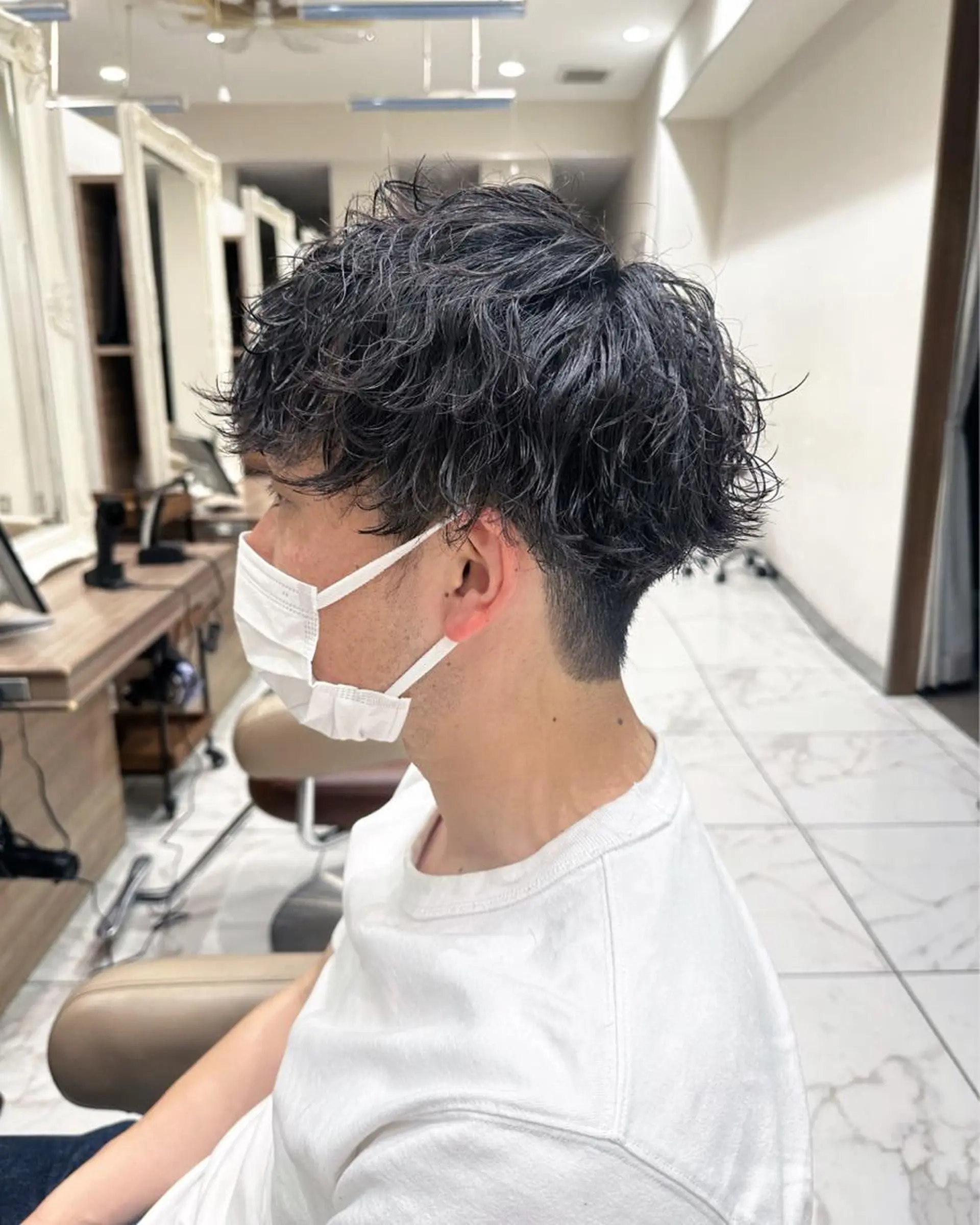 パーマ メンズ メンズパーマ 波巻きパーマ ブリーチパーマ 🎀Rumiのヘアスタイル