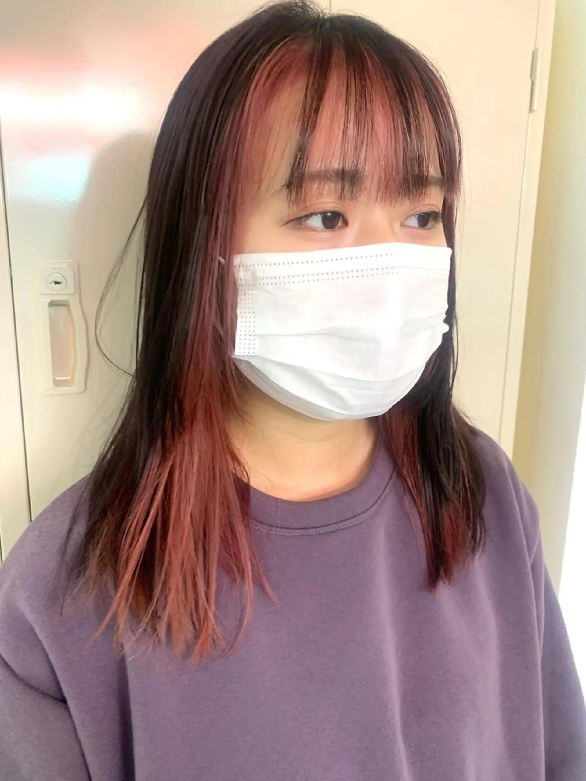 ミディアム カラー ヘアアレンジ 🧨ブリーチー×ボブ レイヤー💎じゅえるのヘアスタイル