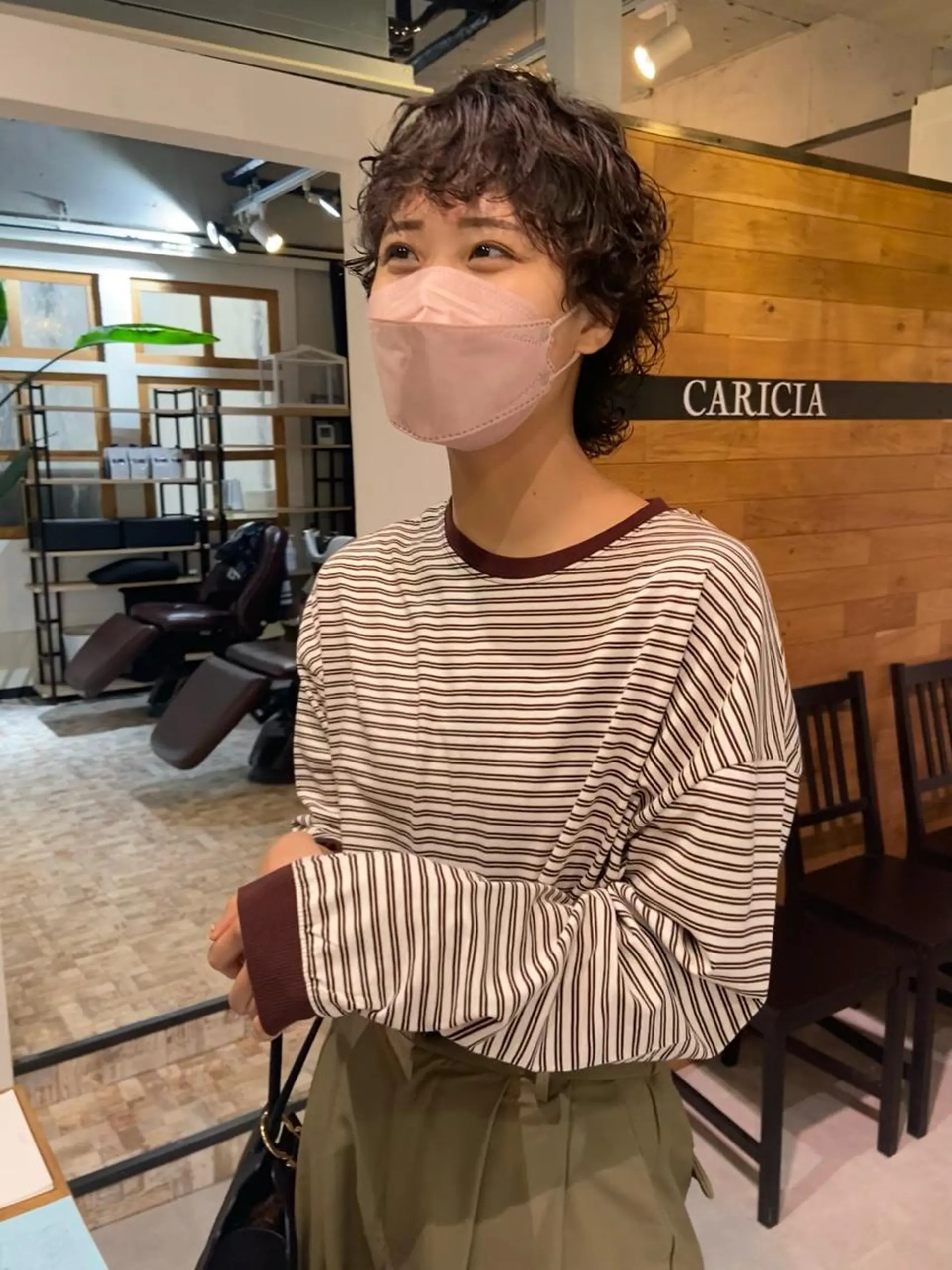 ショート パーマ 田中 あやなのヘアスタイル