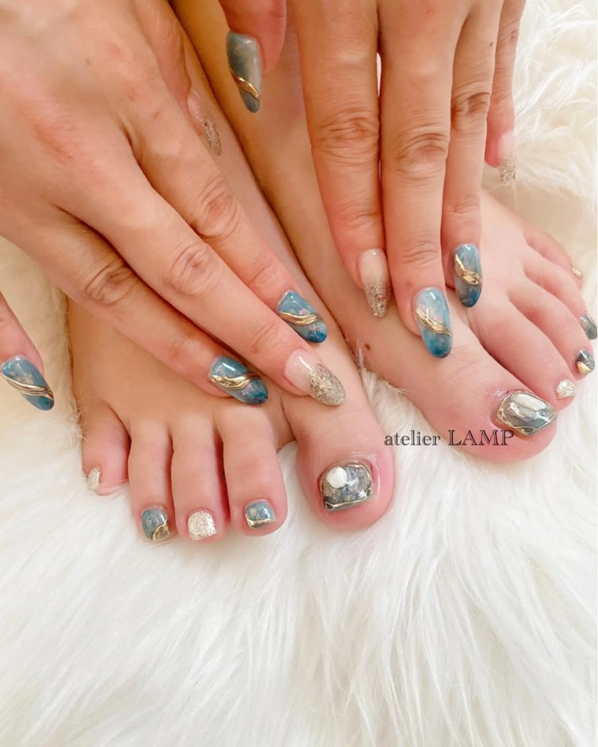 ネイル フットネイル おそろいネイル NANA no artのネイルデザイン