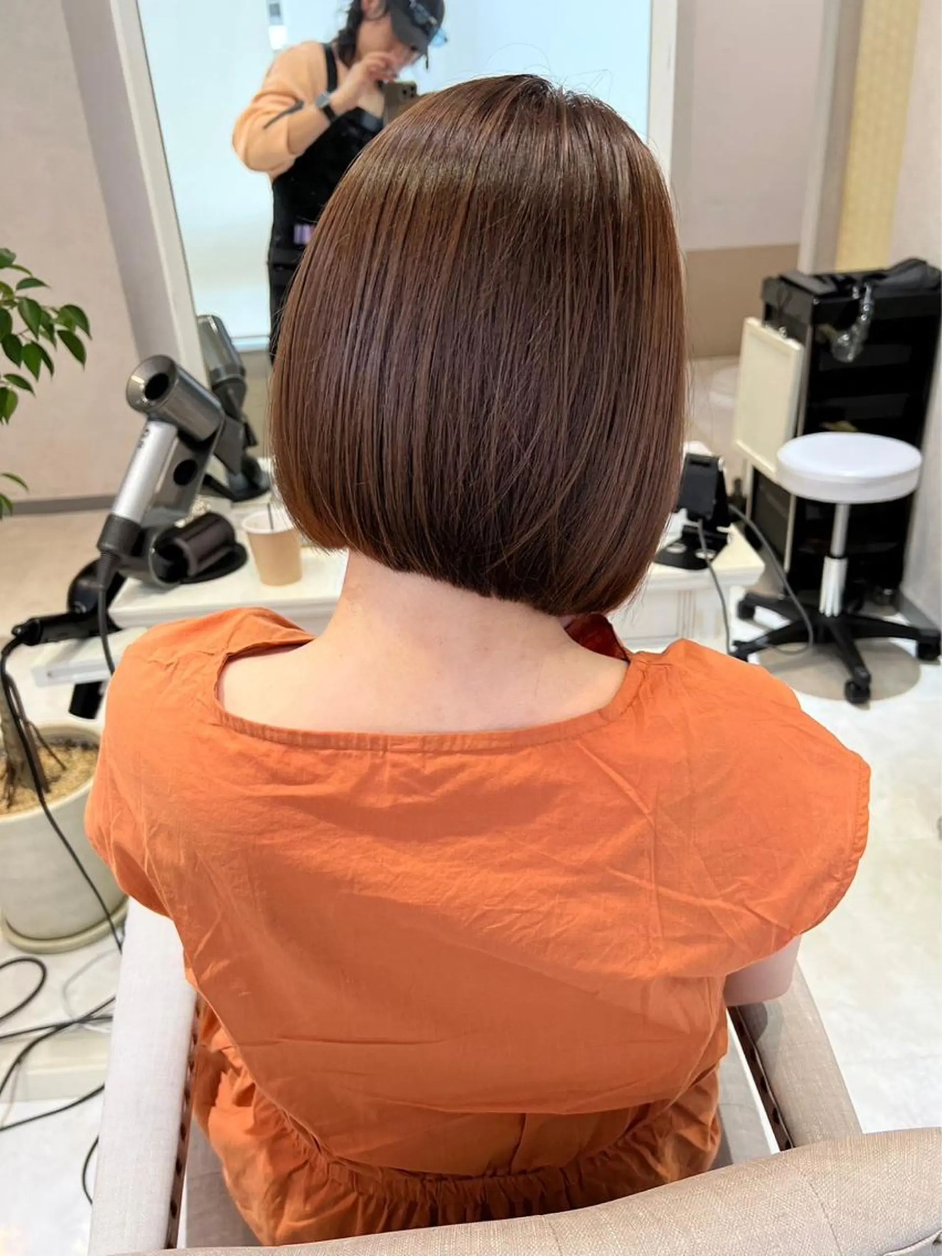 ショート カット ヘアカラー トリートメント 赤みゼロカラー 藤並純のヘアスタイル