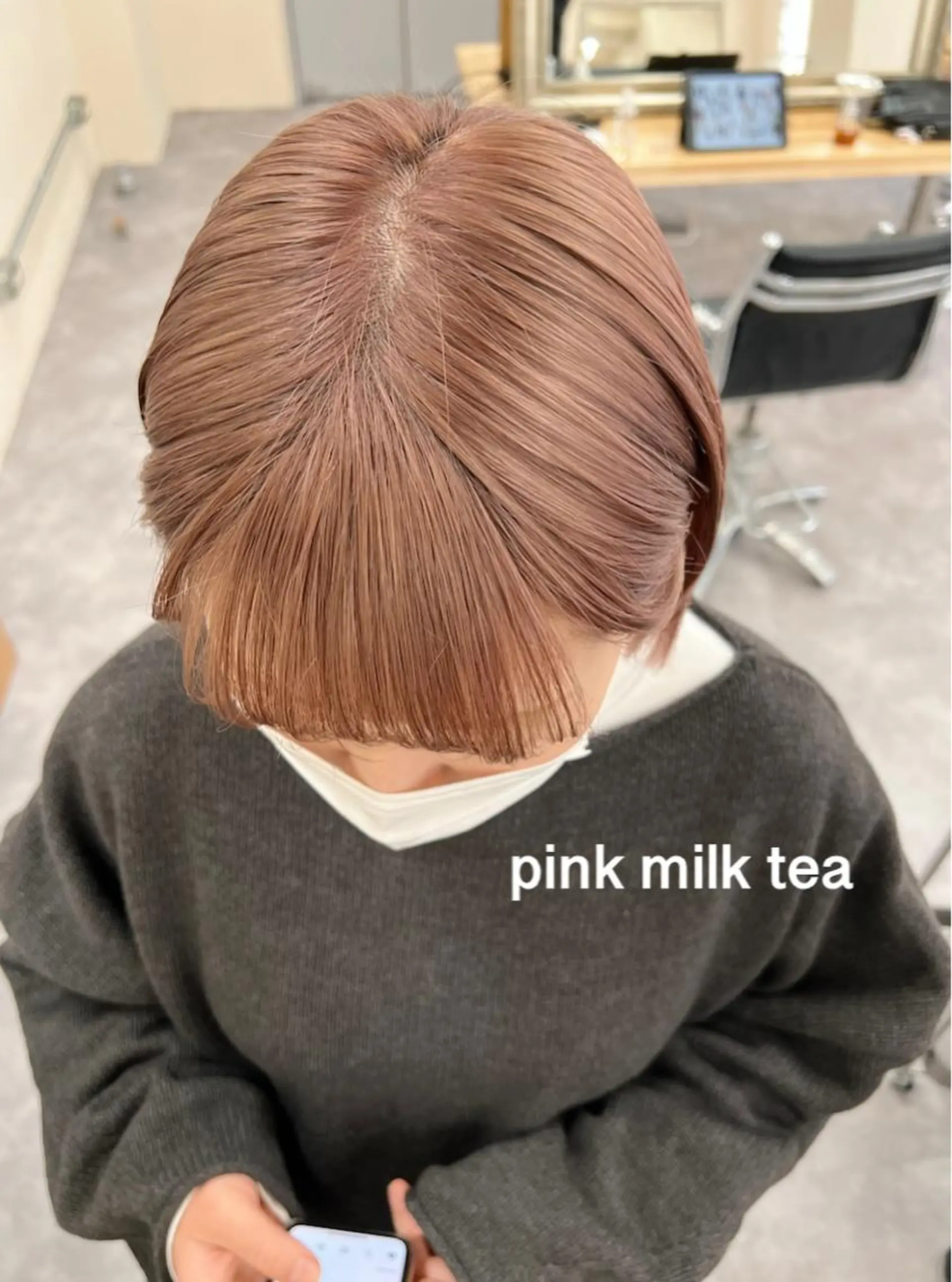 ミディアム カラー ブリーチ カット ヘアカラー ナチュラルなショート 北本空河のヘアスタイル