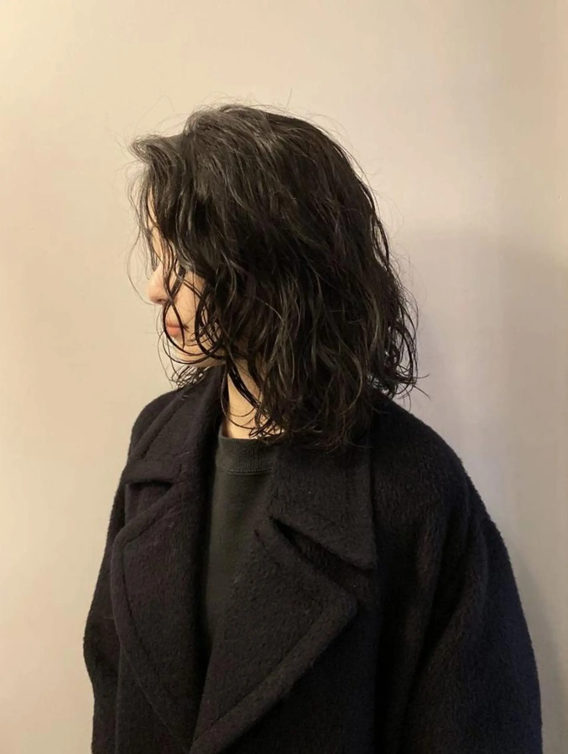 セミロング パーマ 本田 央介のヘアスタイル
