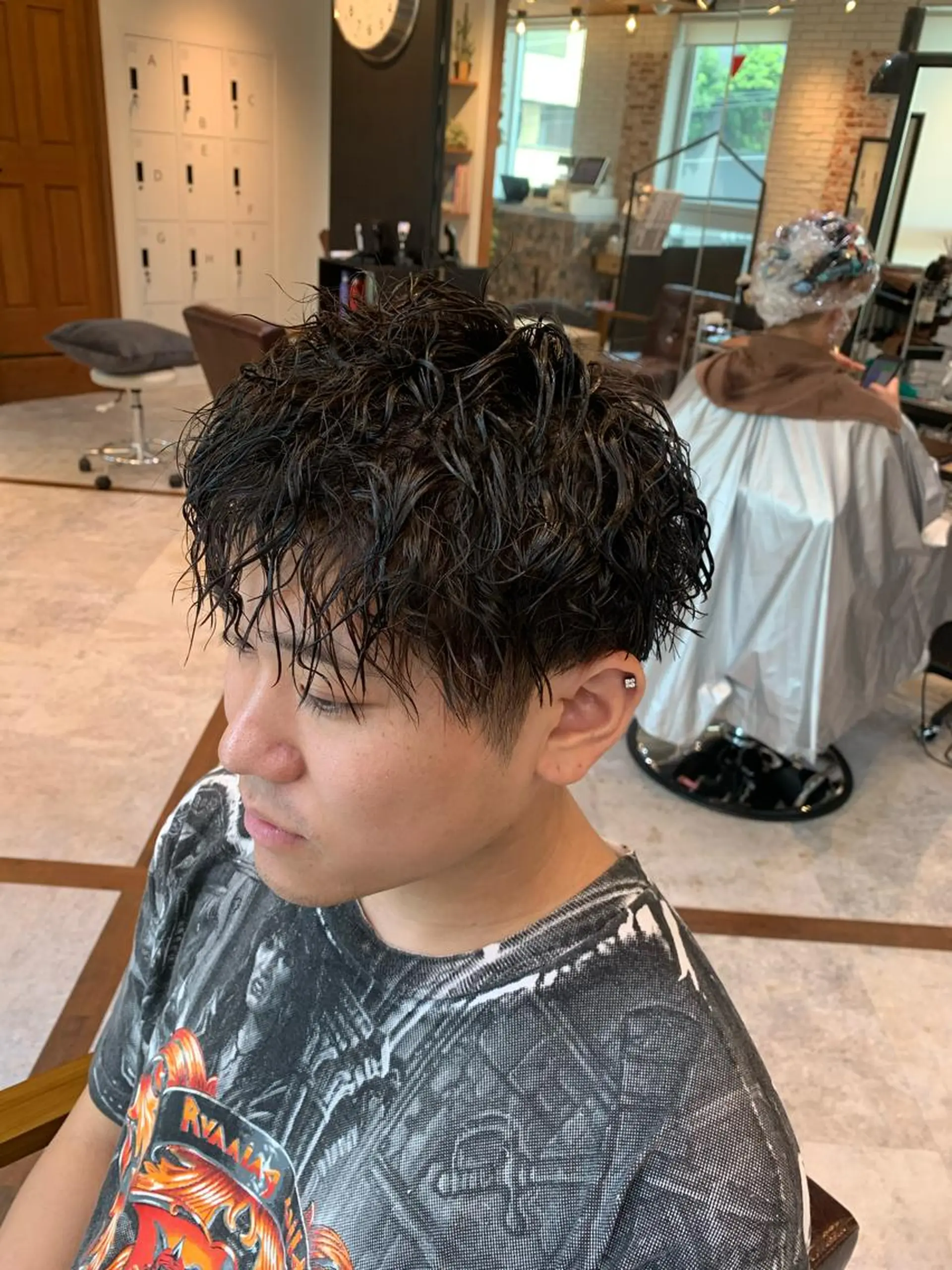 ショート メンズ マッシュ メンズパーマ 刈り上げ カット パーマ トリートメント 髪質改善/白髪ぼかし KENTAのヘアスタイル