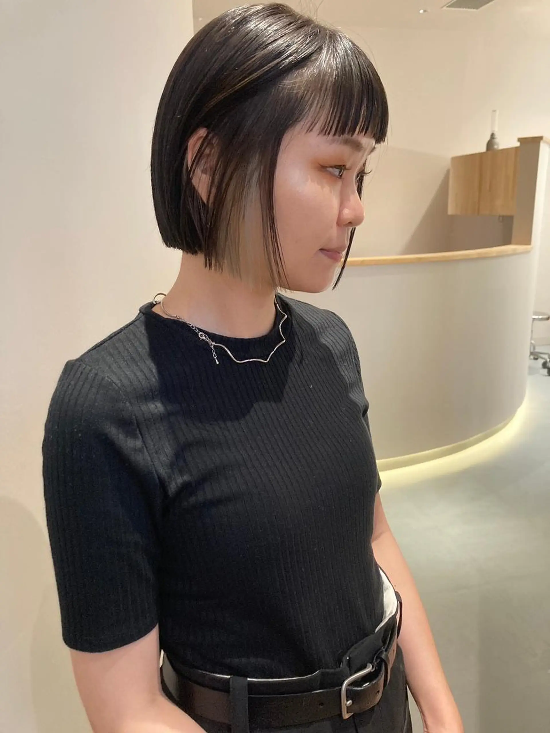 カラー ブリーチ ダブルカラー ボブ 髪質改善 ヘアカラー 透明感カラー🩶イノ セントヘア／miyuのヘアスタイル