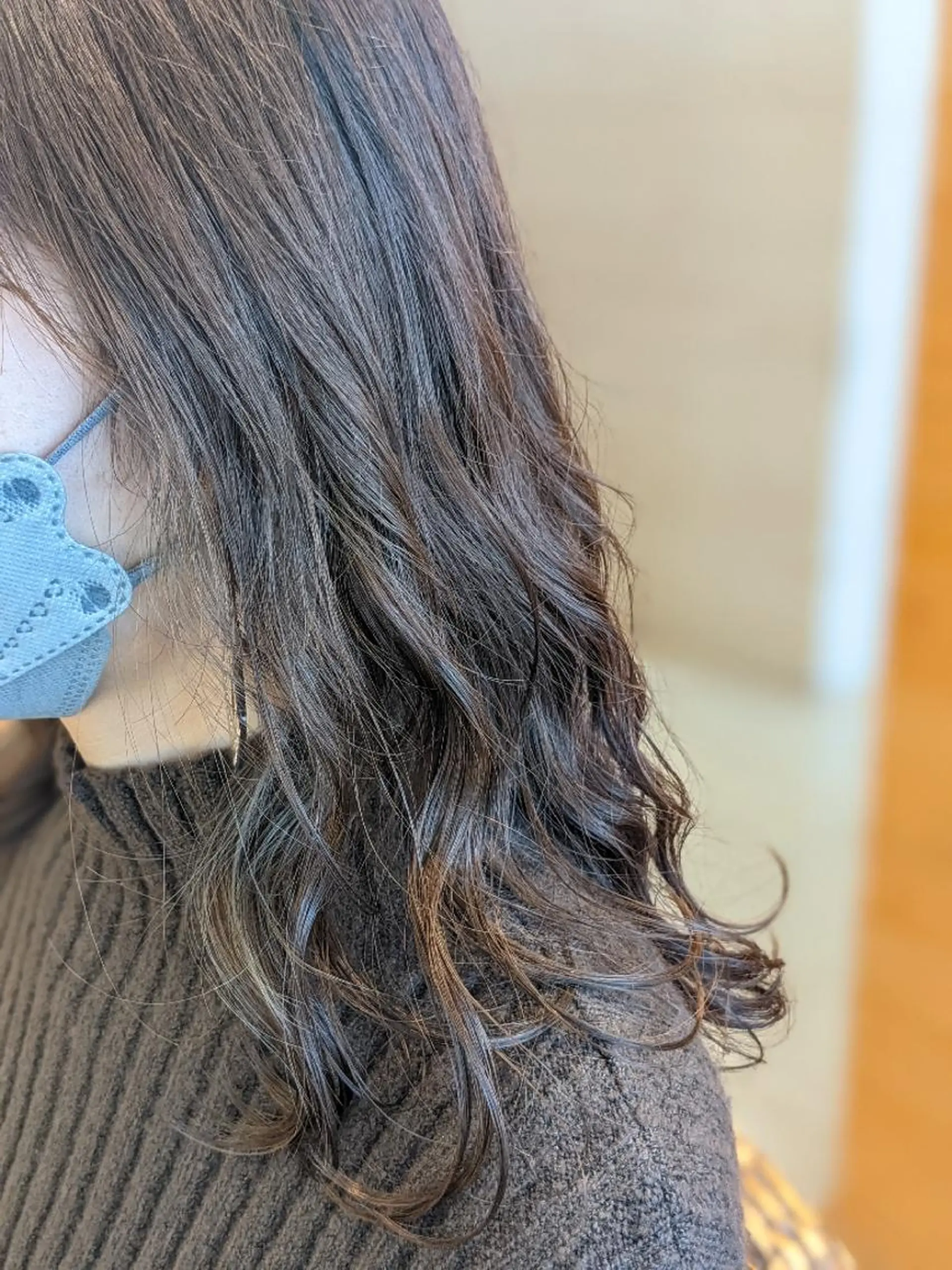 カラー セミロング オレンジ カット ヘアカラー トリートメント 【大人艶カラー🌿】 中畑リョウのヘアスタイル