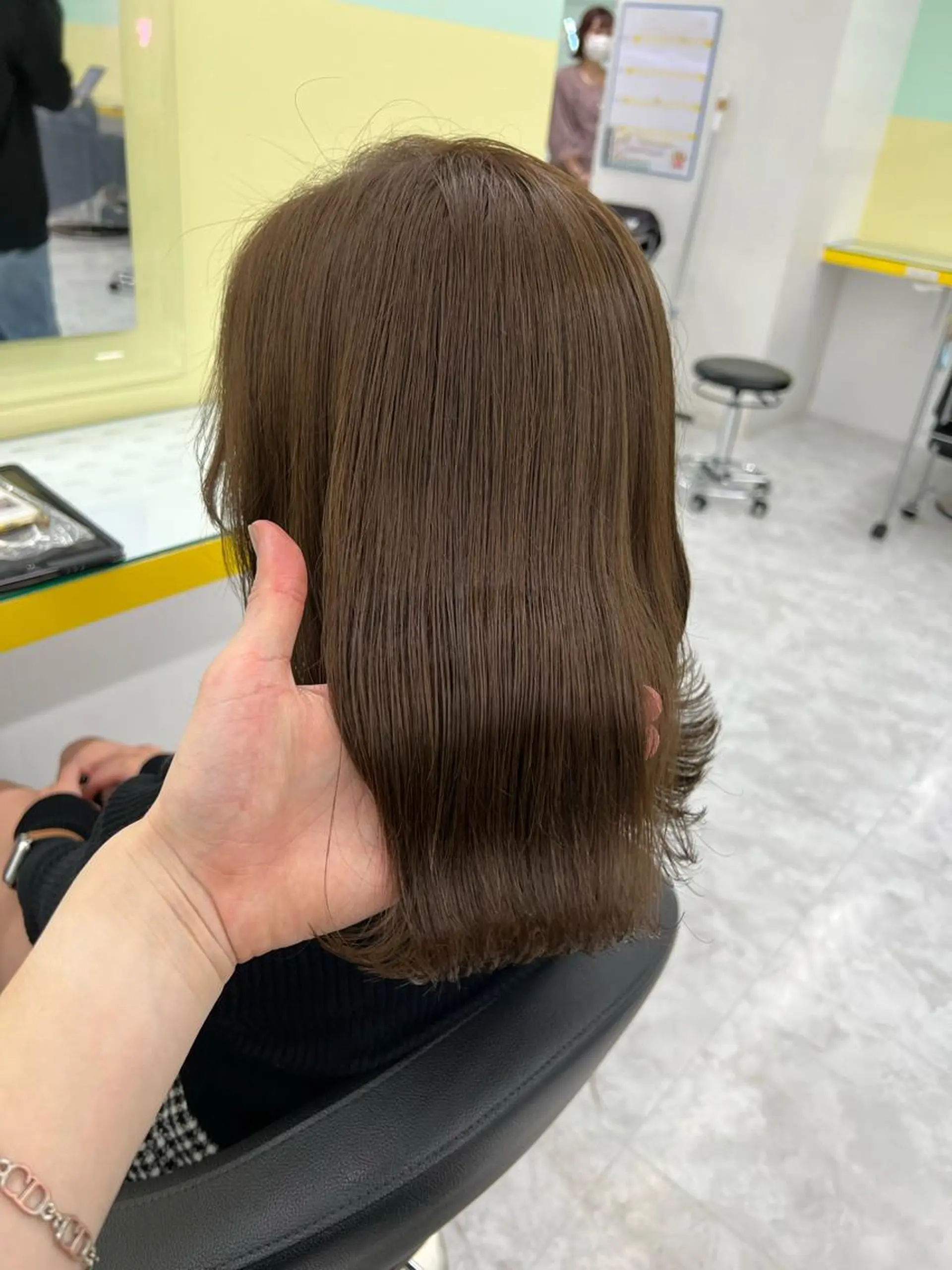 セミロング パーマ ヘアアレンジ メンズ マツエク・マツパ 韓国風ベージュ🤎 赤みなし🌿横浜🤎のヘアスタイル