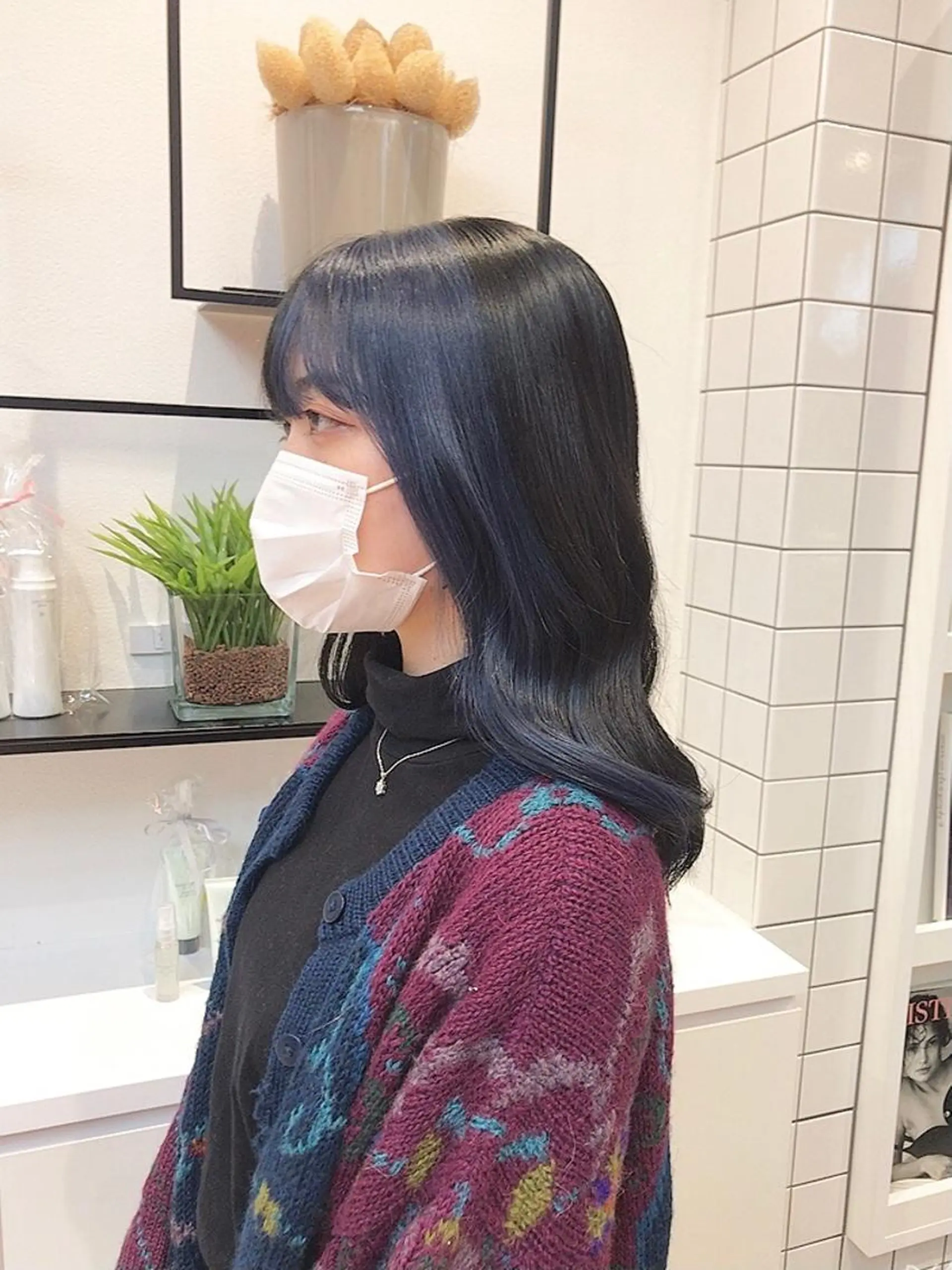 セミロング カラー 髙橋 かすみのヘアスタイル