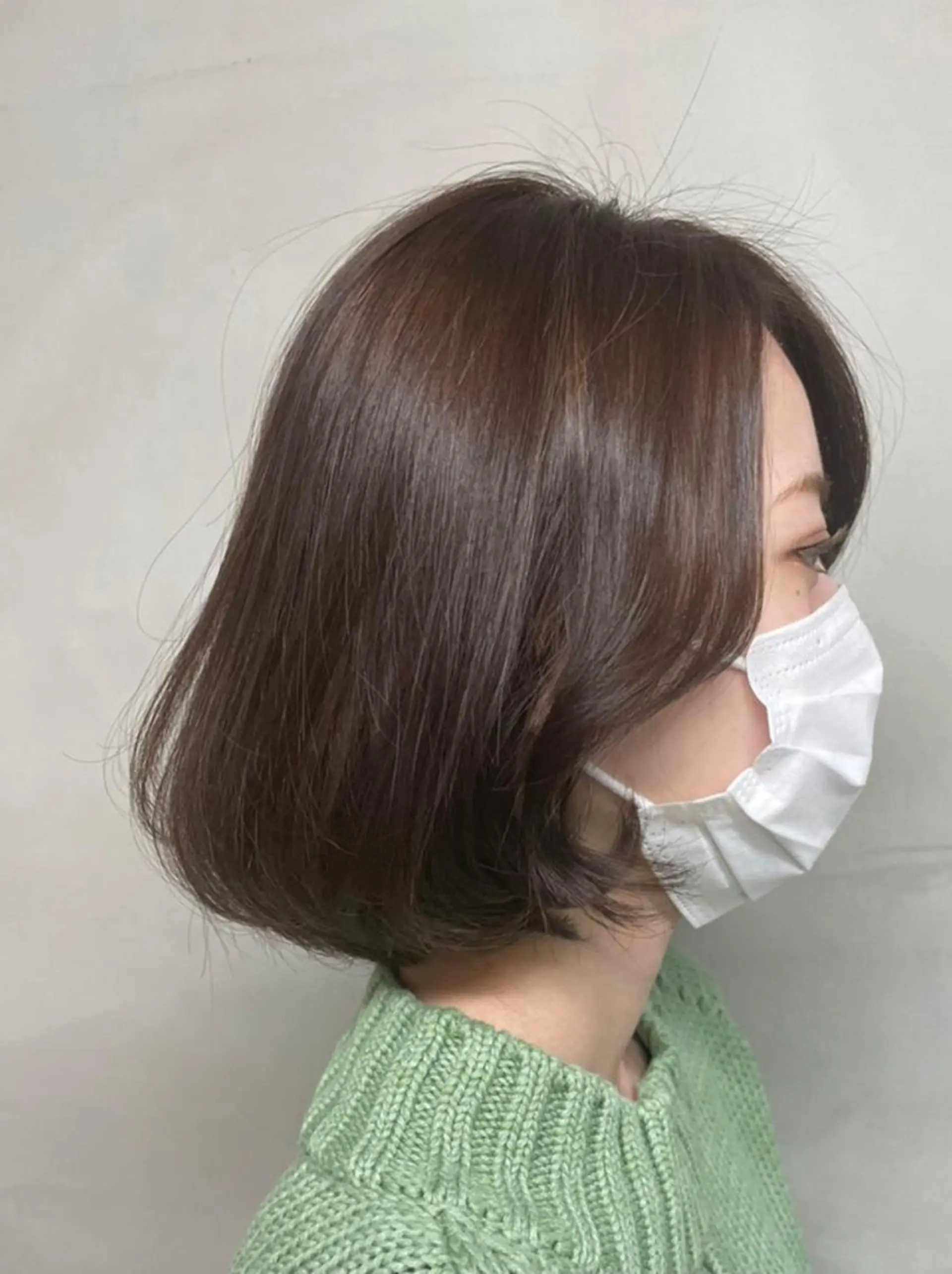 ミディアム 似合わせカット カット トリートメント 透け感カラー✂️ yuuのヘアスタイル