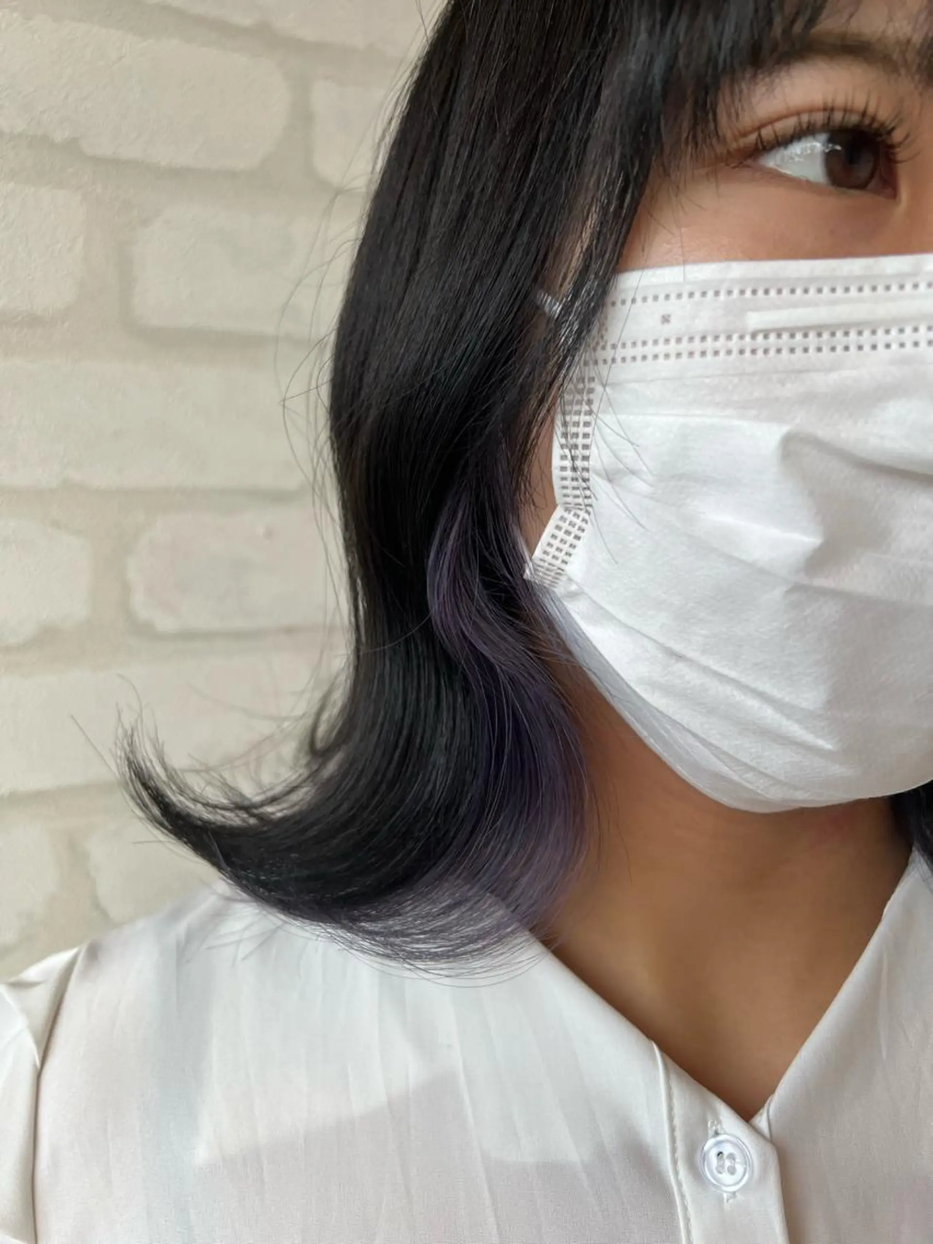 ロング カラー ヘアカラー 石崎 真維のヘアスタイル