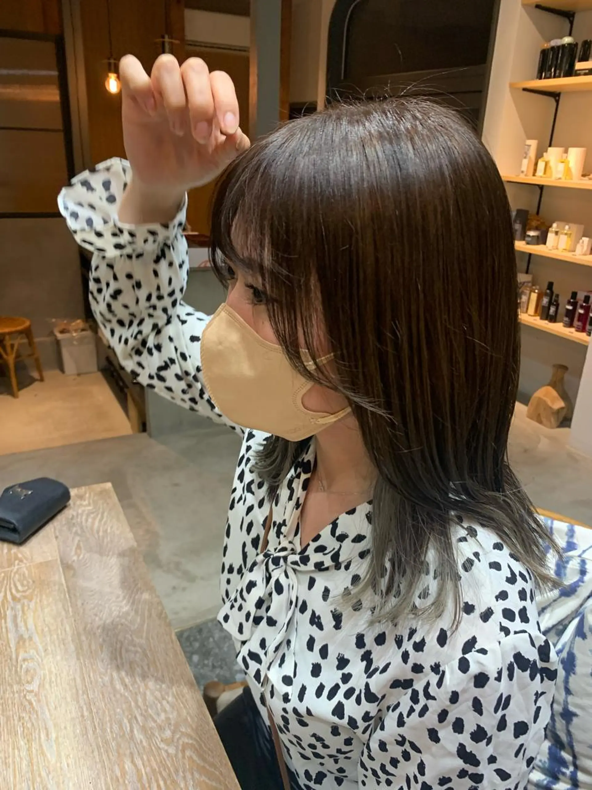 ミディアム カラー ベージュカラー 透明感カラー インナーカラー ヘアカラー 南浦和/透明感カラー 美髪矯正💎momoのヘアスタイル